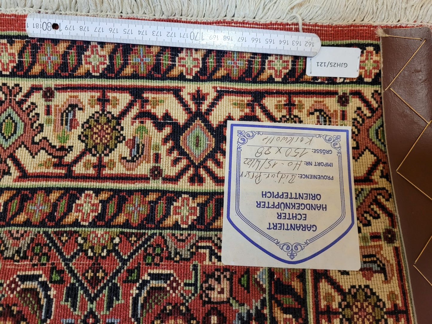 Bidjar Teppich Korkwolle Hexagon-Medaillon feine Knüpfkunst