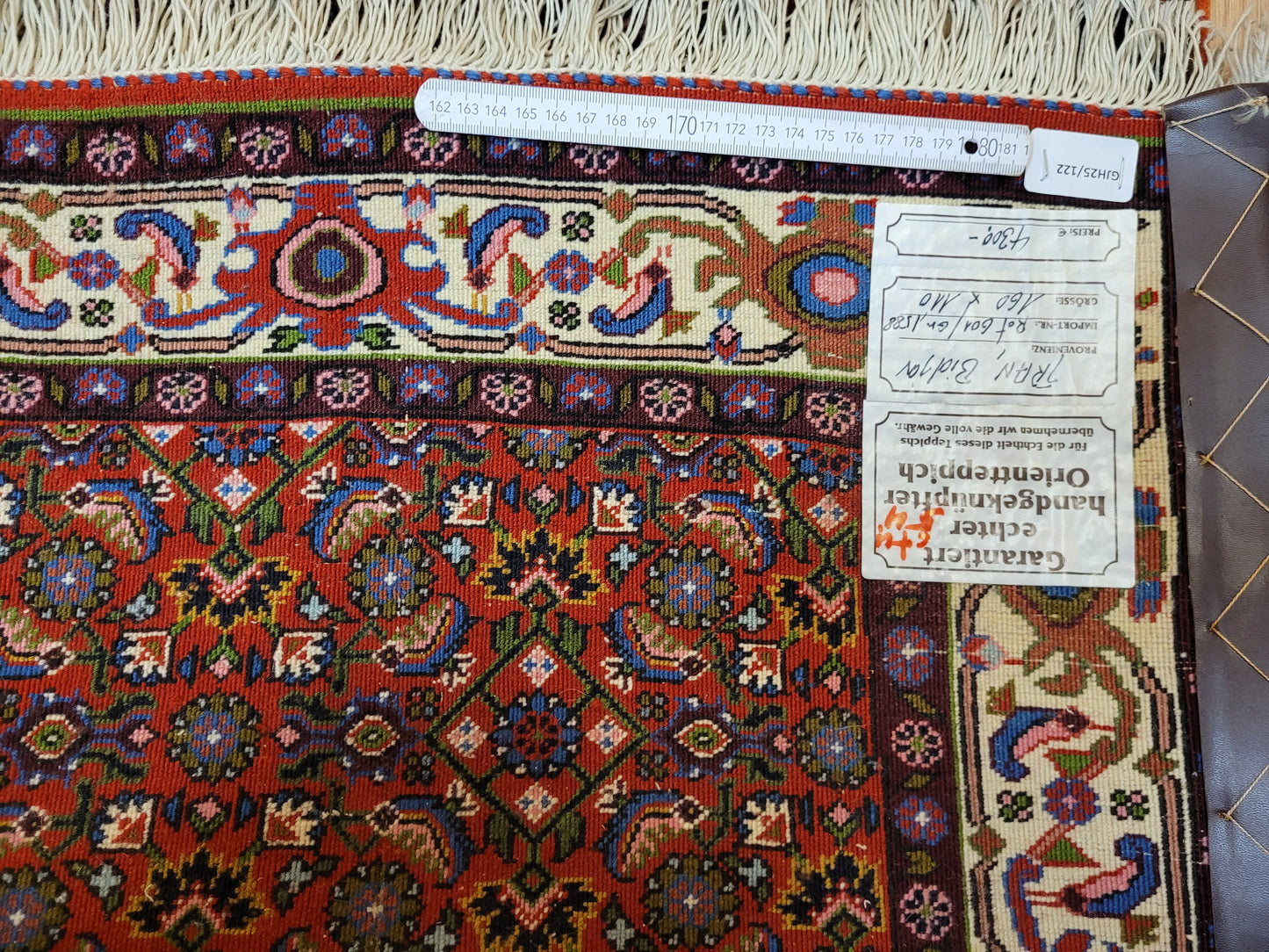 Bidjar Teppich Korkwolle Allover Blütenmuster feine Knüpfkunst