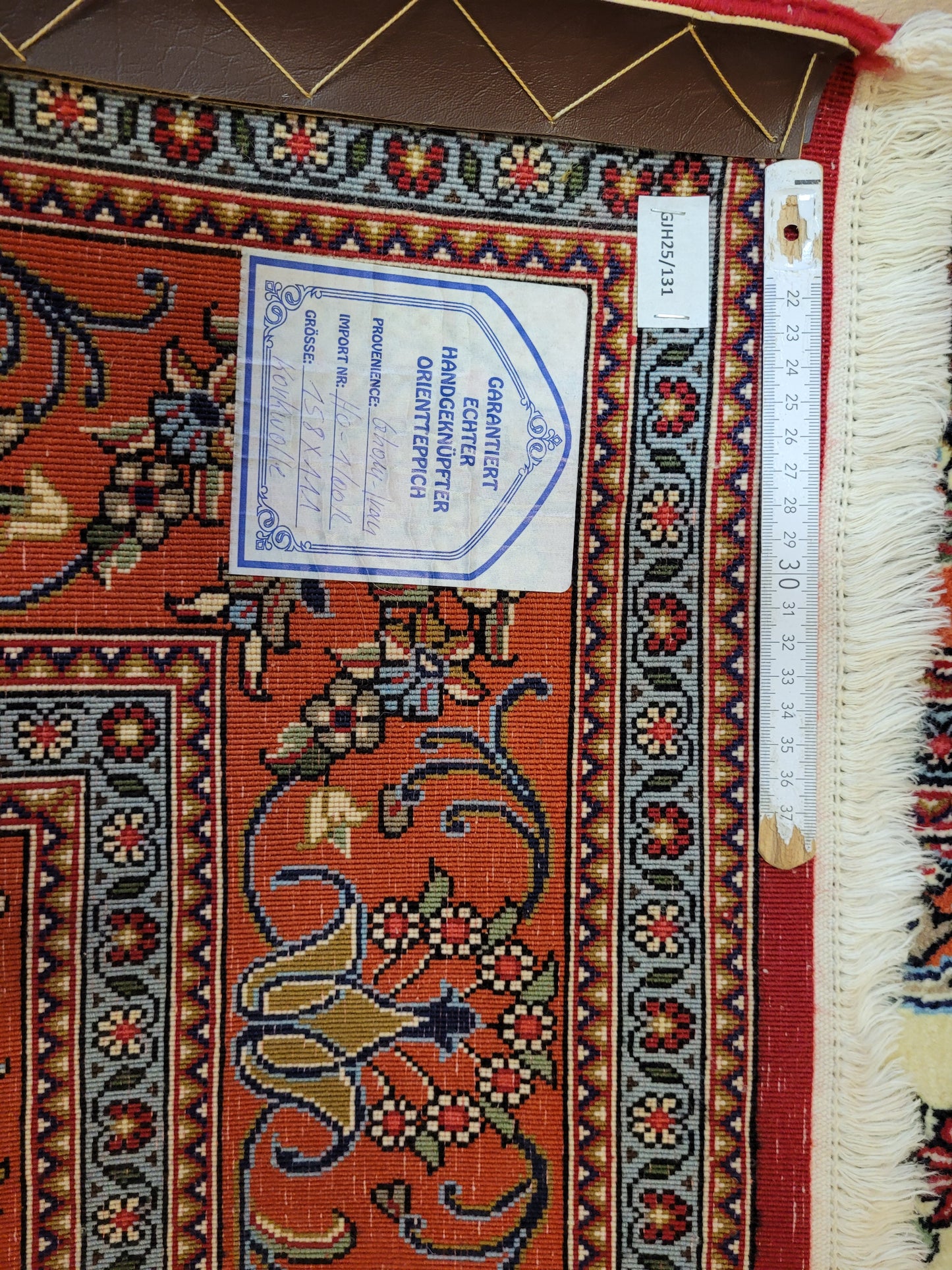 Ghom Teppich Korkwolle florales Sternmedaillon feine Knüpfung