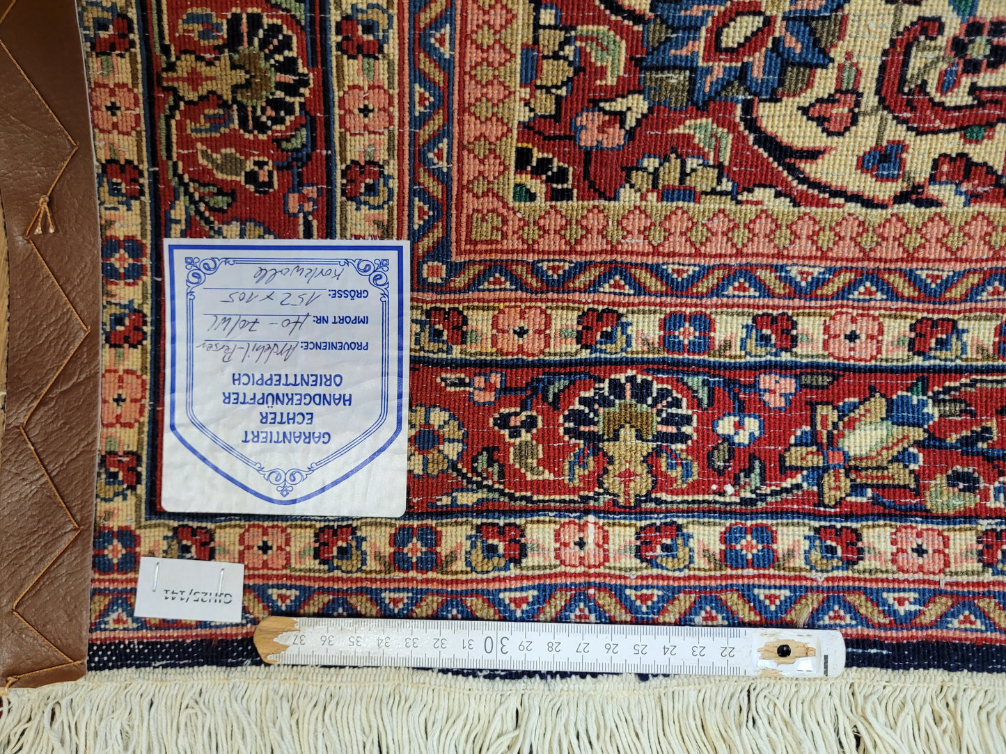 Ardebil Teppich Korkwolle floral mit Medaillon feine Knüpfung