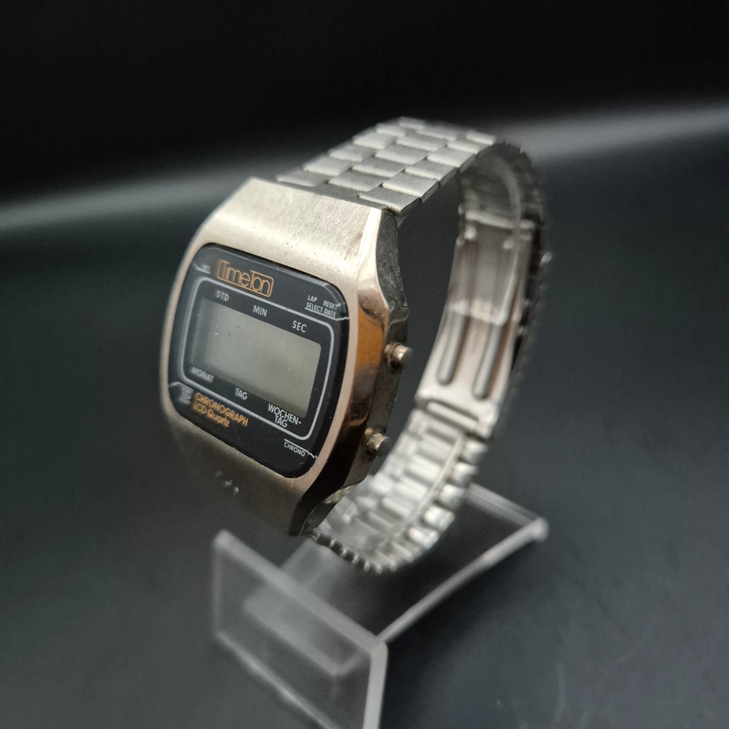 Vintage Timeon Herren Uhr – Digital Chronograph LCD Quarz