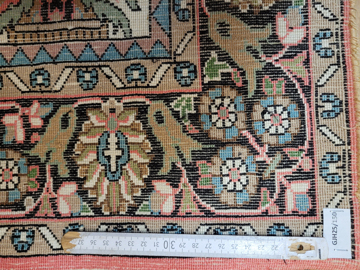 Kaschmir Ghom Seidenteppich Lebensbaum feine Knüpfung