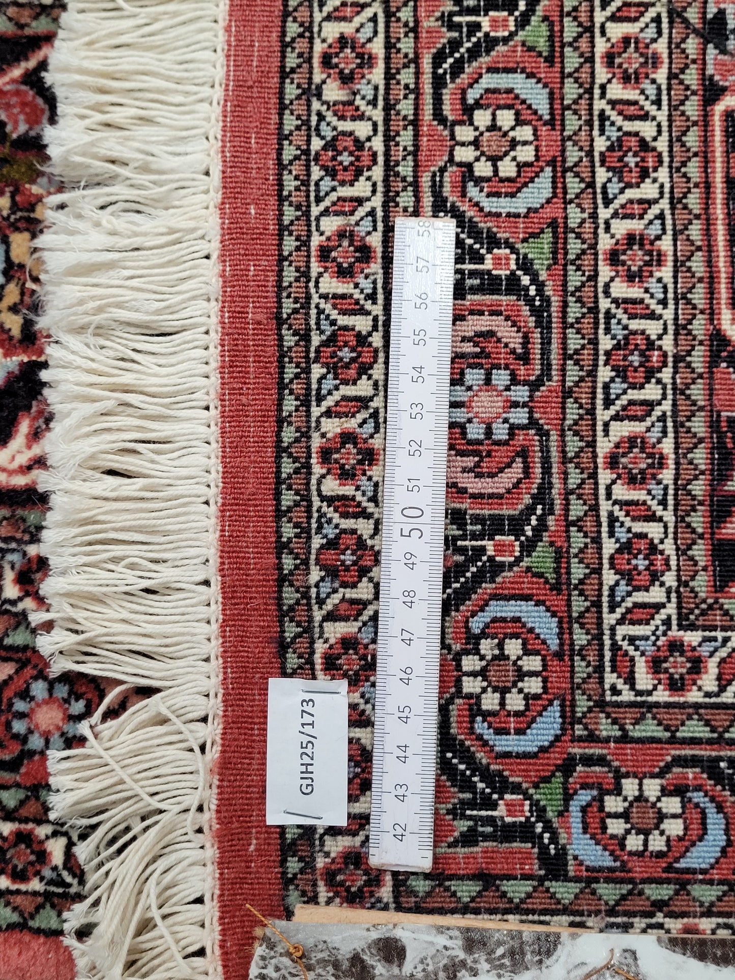 Bidjar Teppich Korkwolle mit Seide Allover Muster fein handgeknüpft