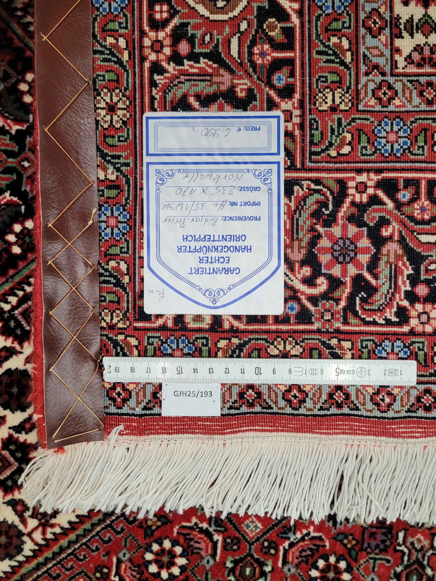 Bidjar Teppich Korkwolle feine Knüpfung 235x170 cm