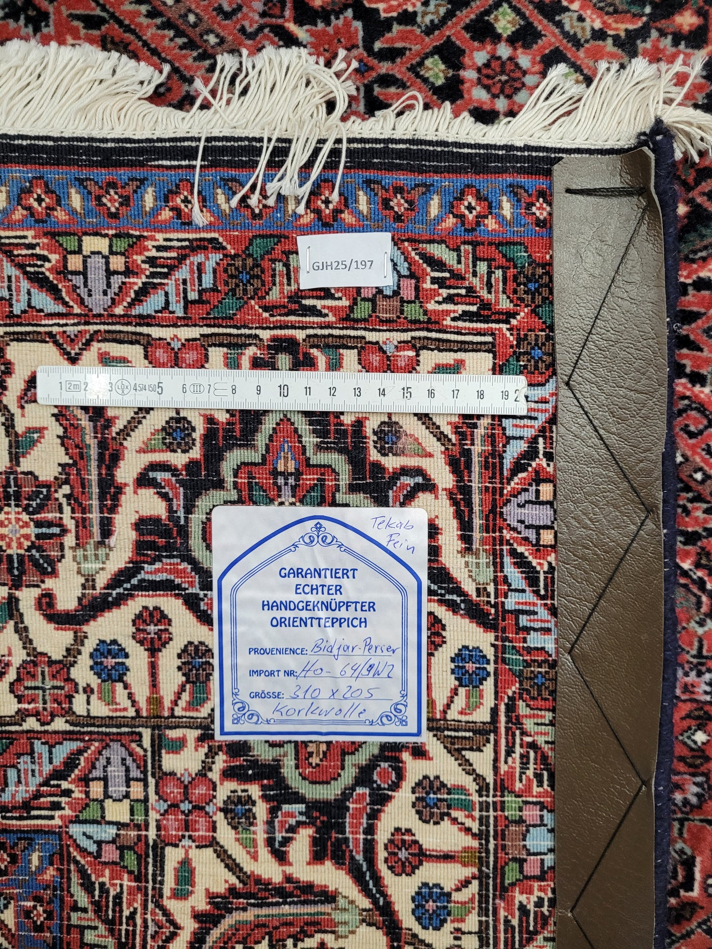 Bidjar Teppich Korkwolle Tekab fein Hexagon Medaillon 310x200 cm