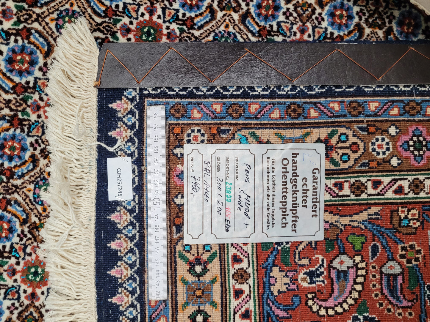 Moud Teppich 295x200 cm feine Wolle mit Seide Allover-Muster