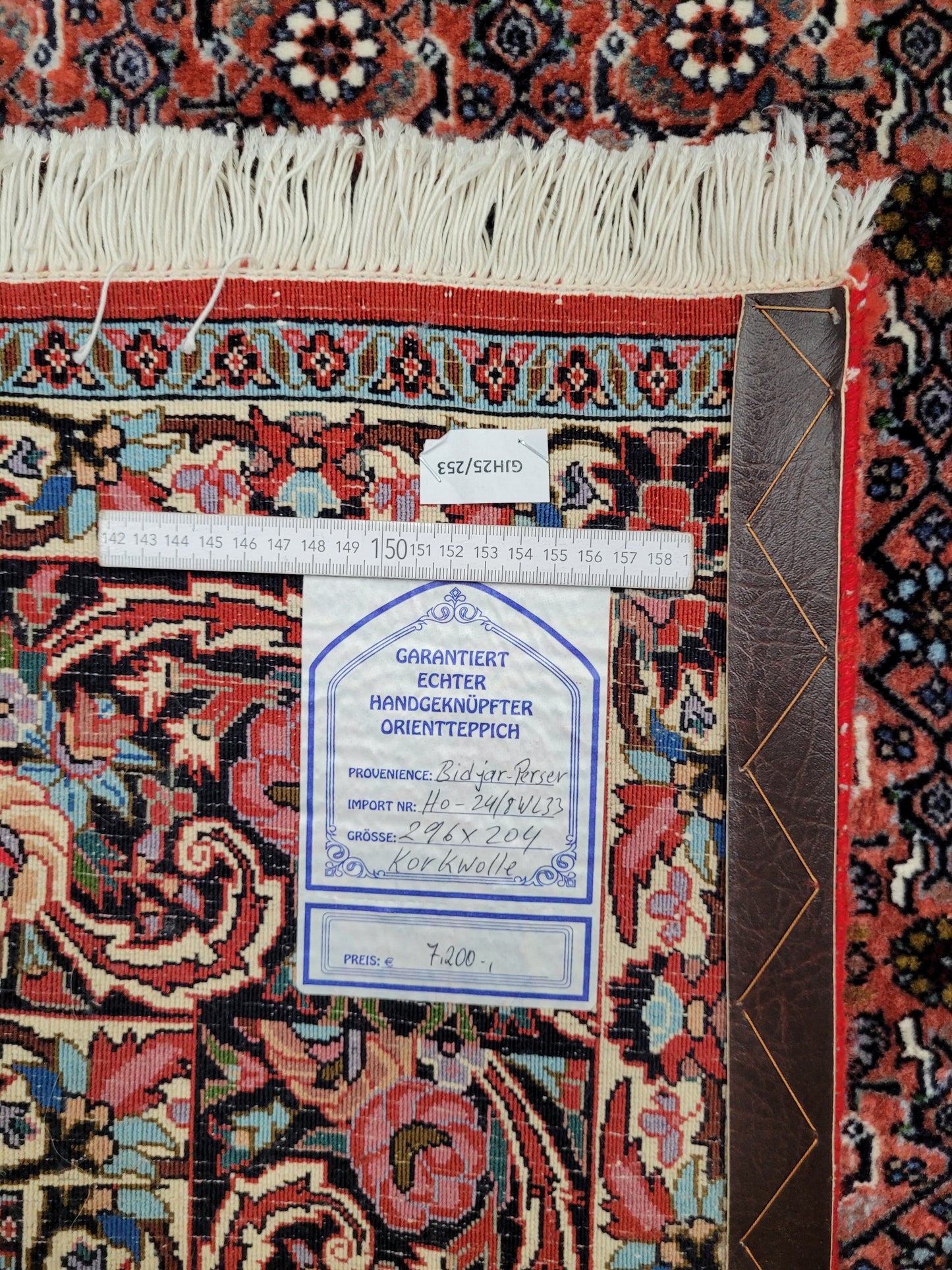 Bidjar Teppich Korkwolle feine Knüpfung 295x205 cm