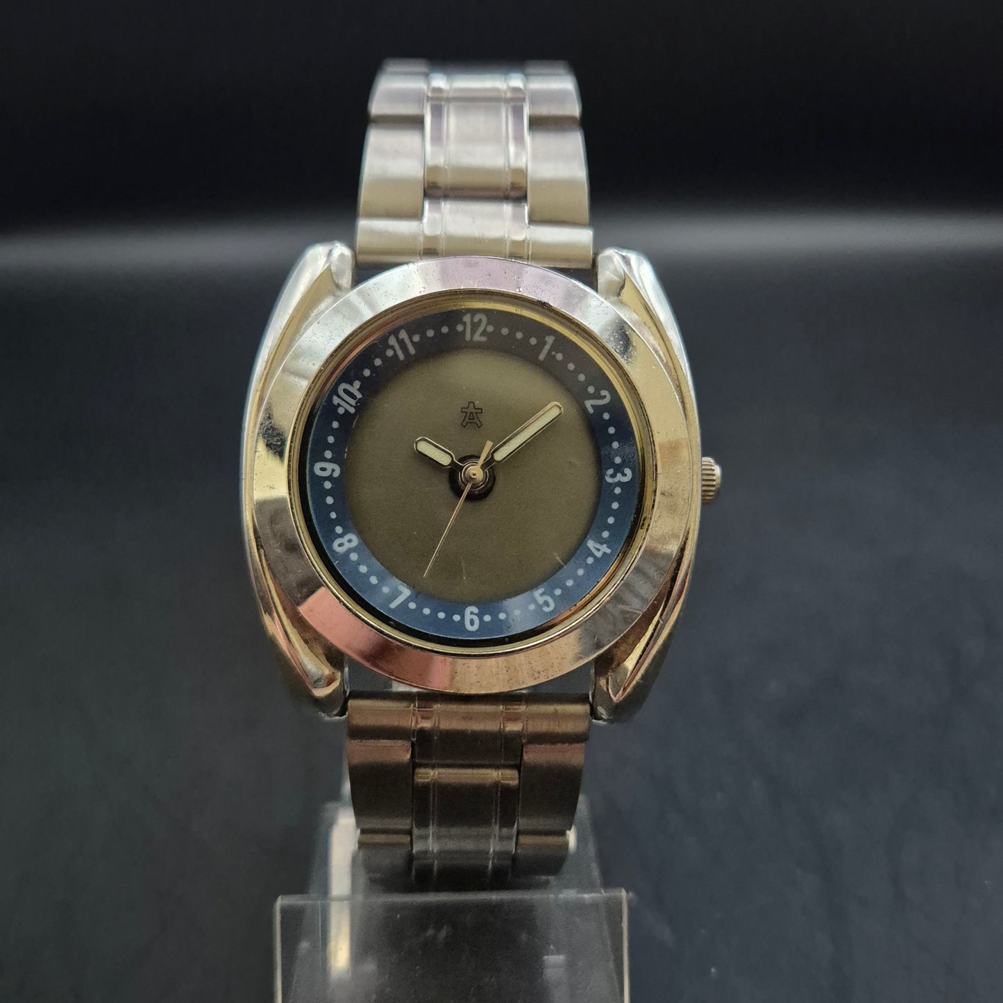 Minimalistische Damen Uhr – Elegantes Blau-Grau-Design