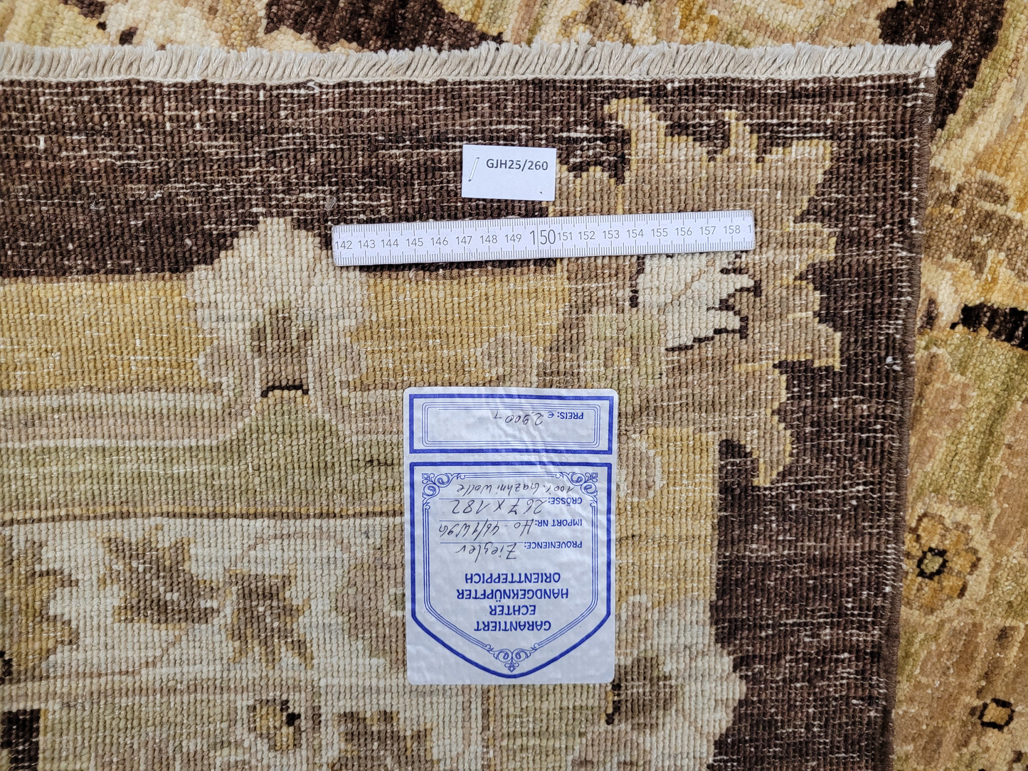 Ziegler Teppich – handgeknüpft – 270 × 185 cm – reine Schurwolle