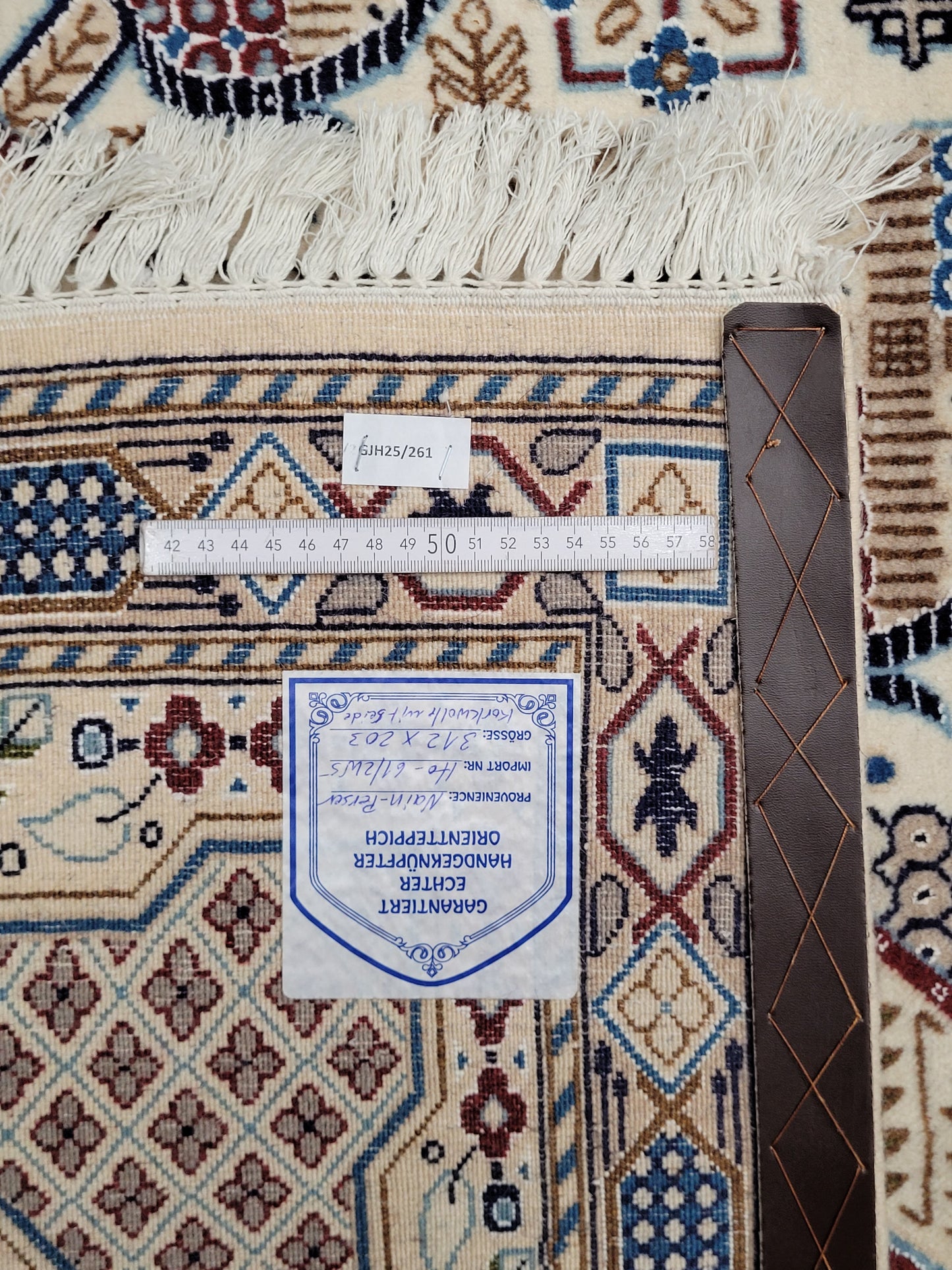 Nain Teppich – Korkwolle mit Seide – 310 × 200 cm – handgeknüpft