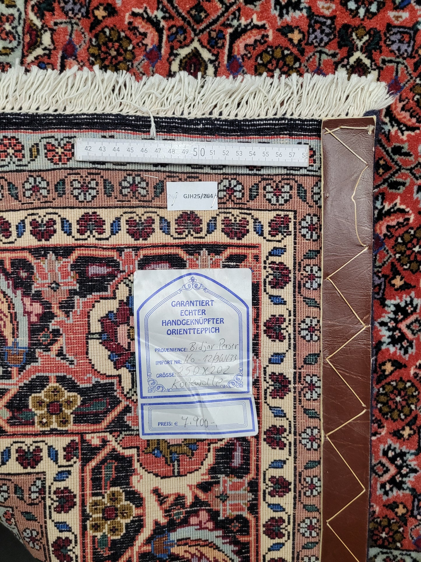 Bidjar Teppich Korkwolle feine Knüpfung 250 × 200 cm