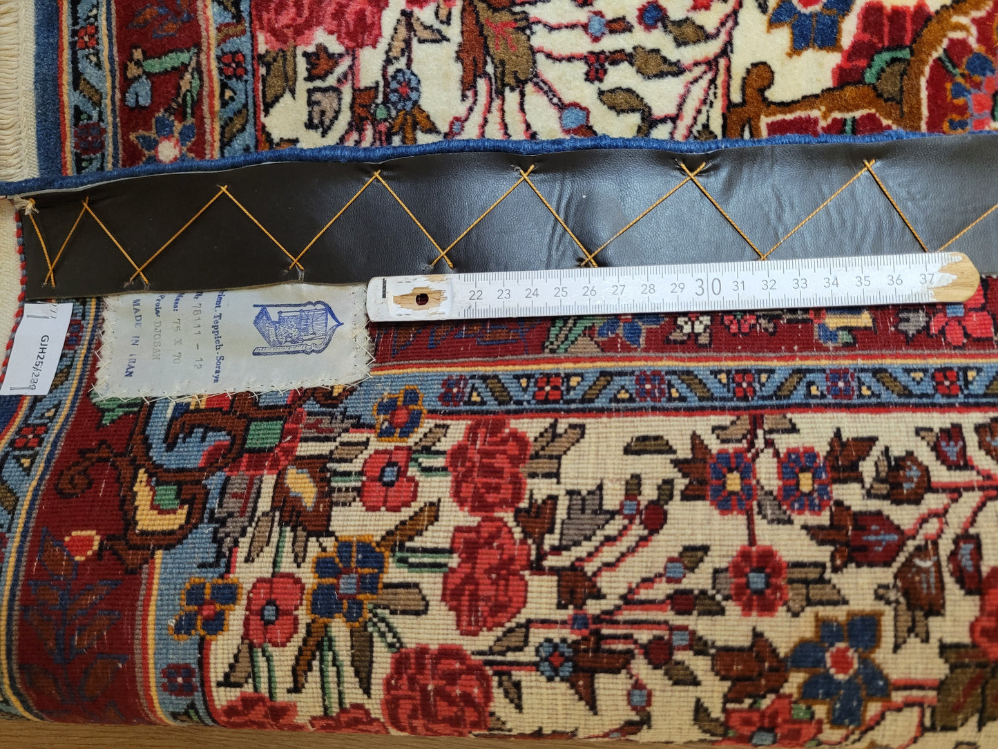 Djosan Sarough Teppich Korkwolle florales Medaillon 205x138 cm