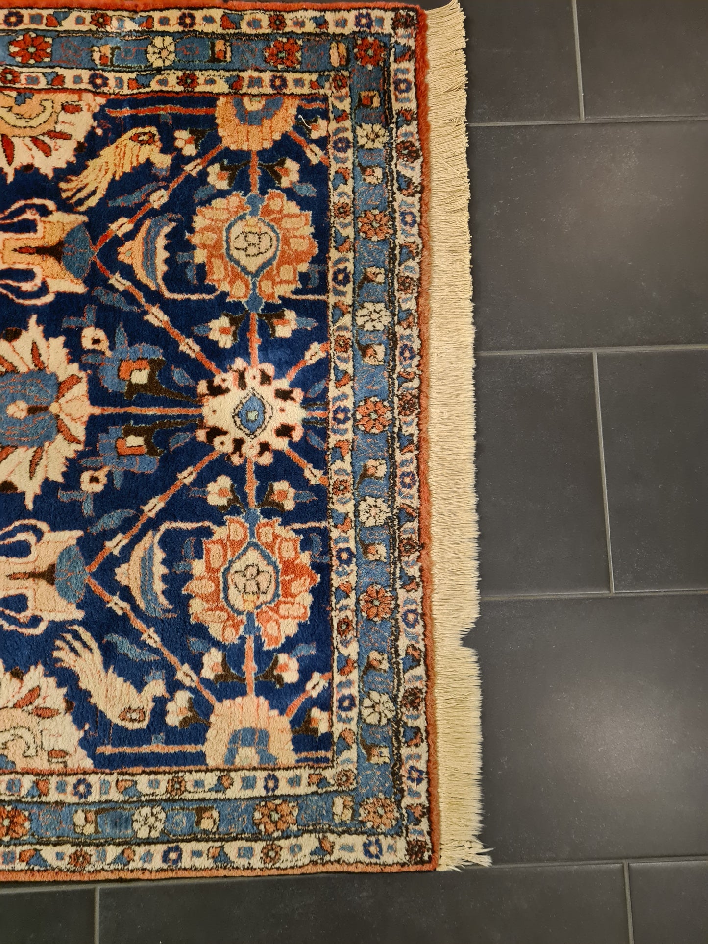 Perserteppich Orientteppich Handgeknüpfter Teppich Isfahan 155x110cm