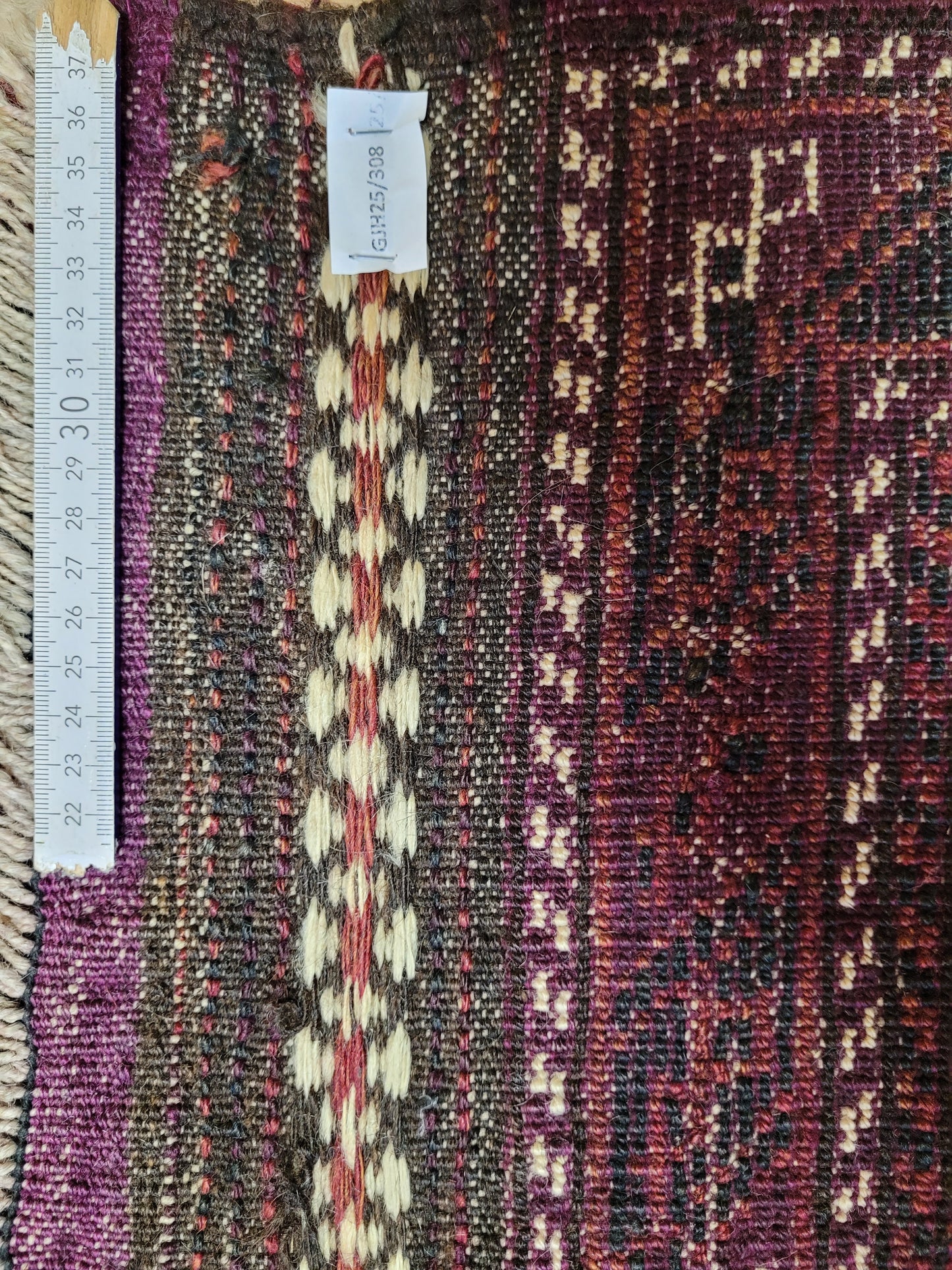 Belutsch Teppich antik geometrisch fein 126×40 cm