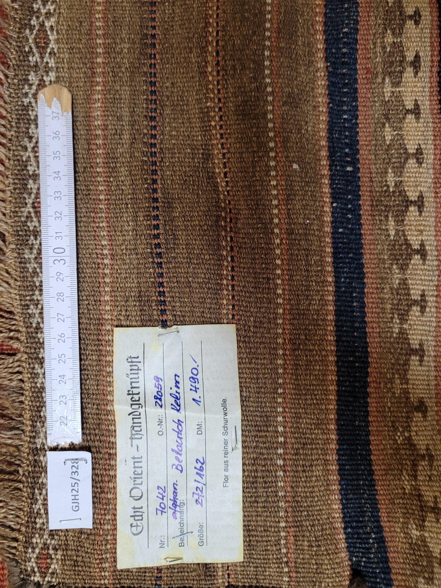 Orientteppich handgeknüpft Beludj Kelim 220×85 cm antik