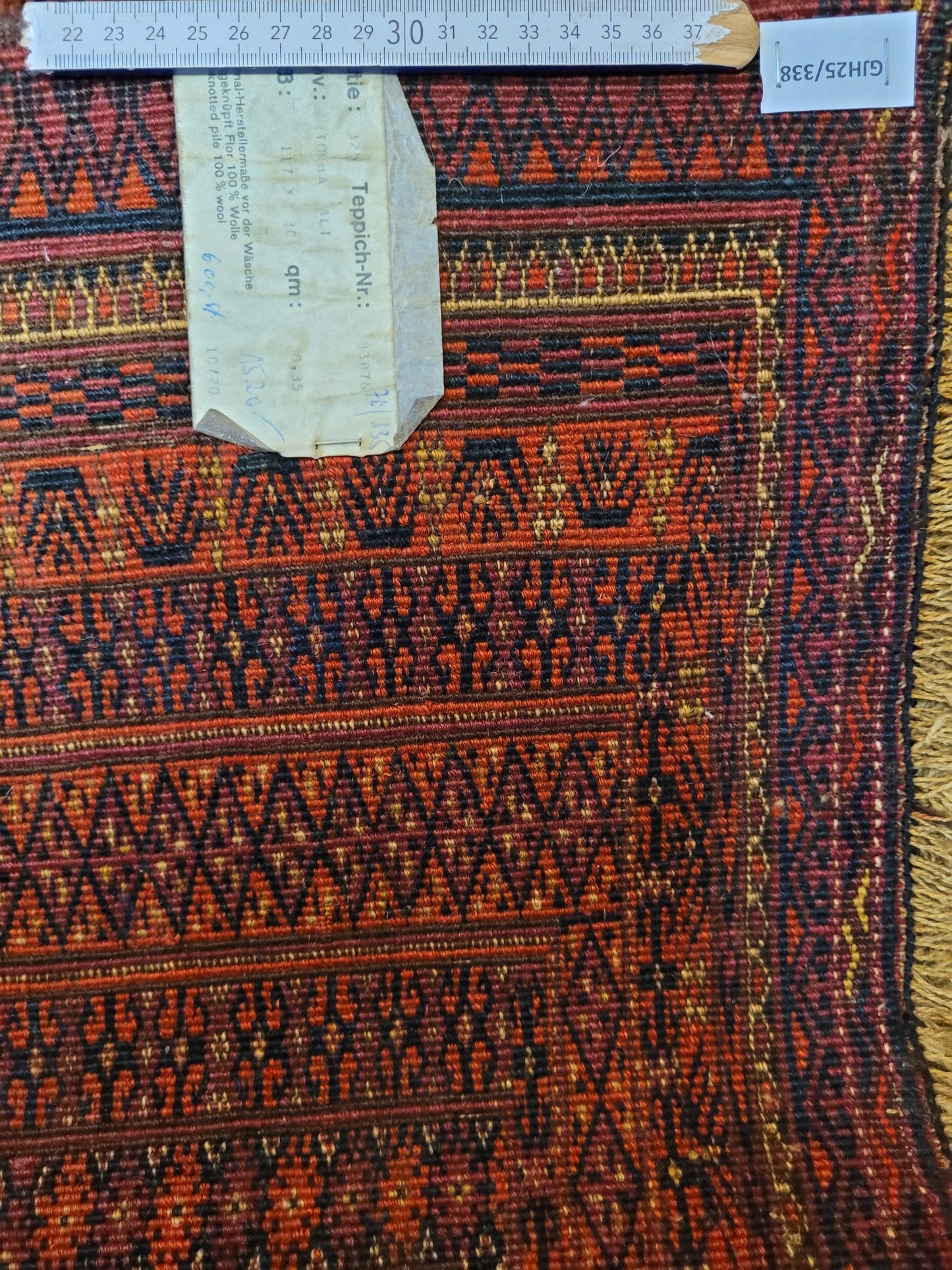 Orientteppich handgeknüpft 118×35 cm Jomut Muster feine Wolle