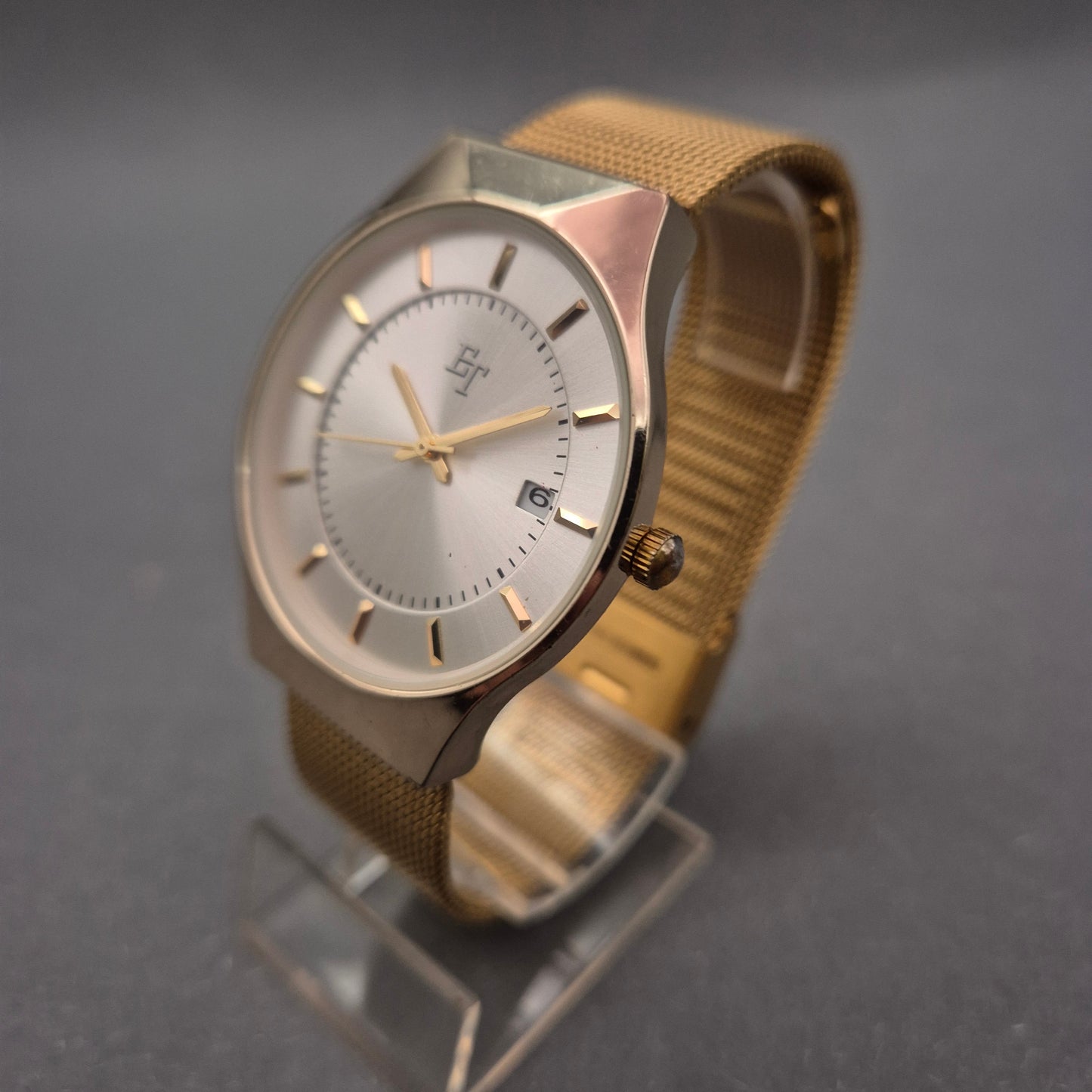 Elegante EURO TOPS Herren Uhr – Klassisch & Vergoldet