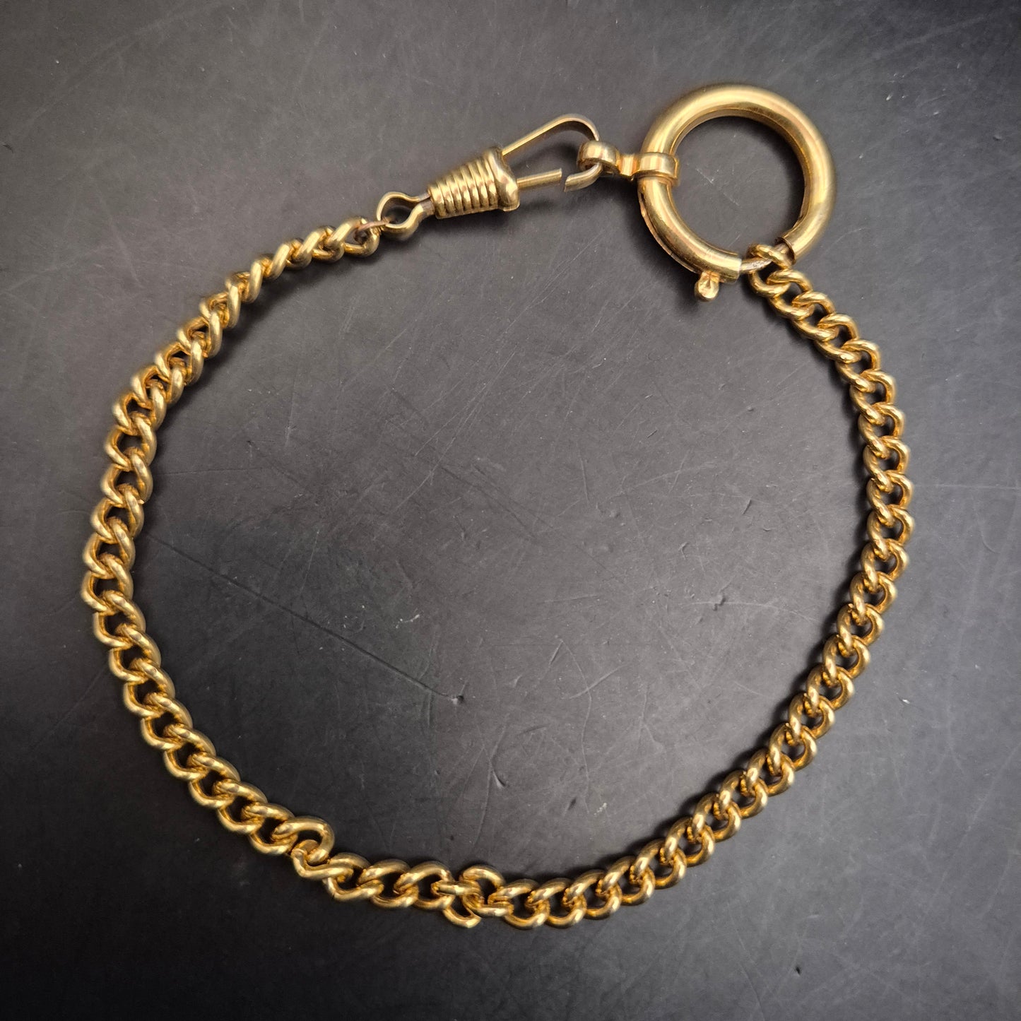 Vergoldetes Gliederarmband – Klassisches Design mit Federringverschluss