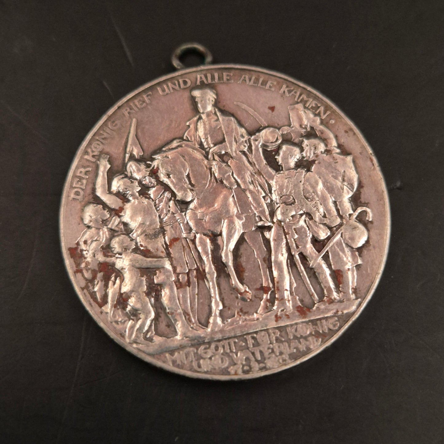 Anhänger aus 3 Mark Silbermünze 1913 – Kaiserreich mit historischer Gravur