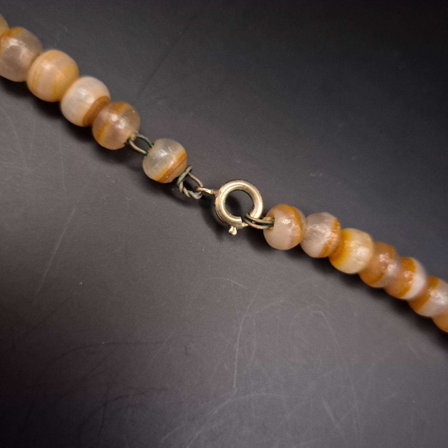 Rustikale Achat Perlen Kette – Natürliche Erdtöne für jeden Tag