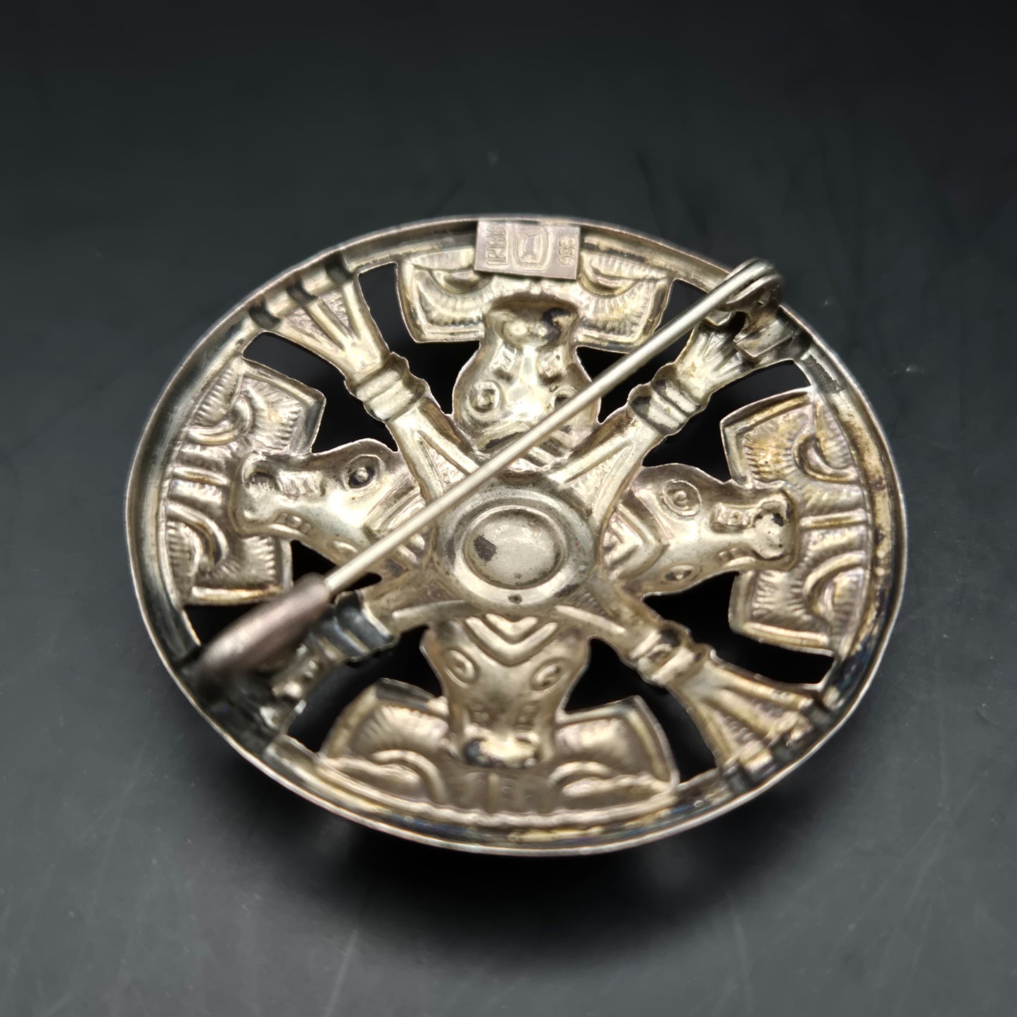 Exquisite Wikinger Stil Brosche – Nordisches Design aus 830er Silber
