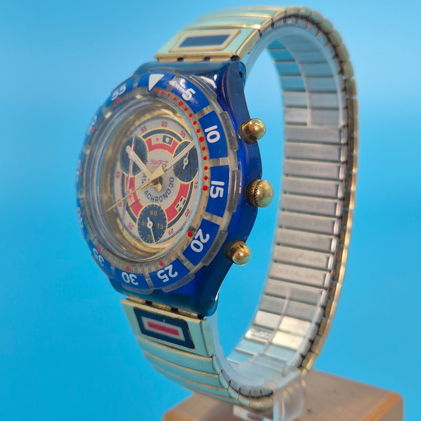 Vintage Swatch Aqua Chrono SBM101 Waterpower – Sportliche Herren Uhr
