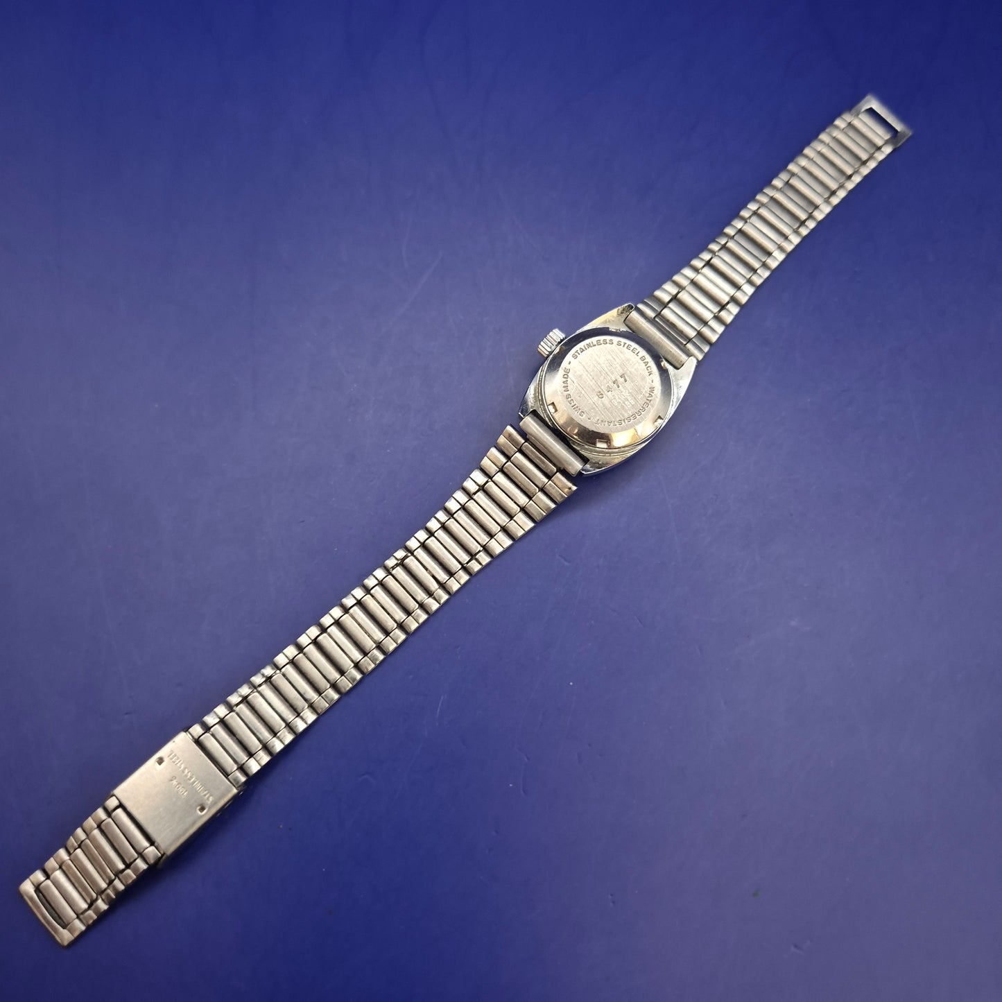Klassische Dugena-Matic Damen Uhr – Vintage Eleganz aus Edelstahl