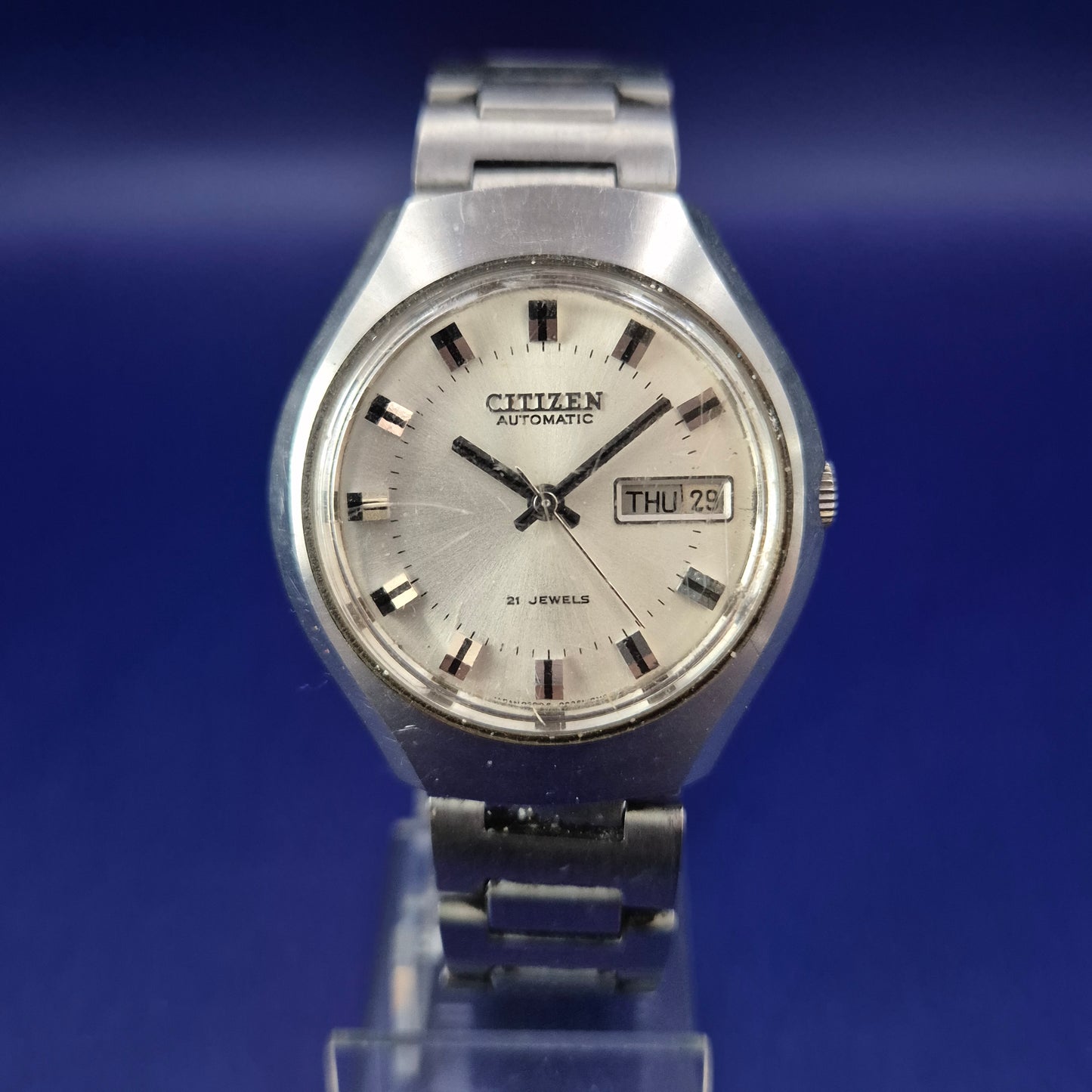 Klassische Citizen Herren Uhr – Automatik Vintage Design in Silber