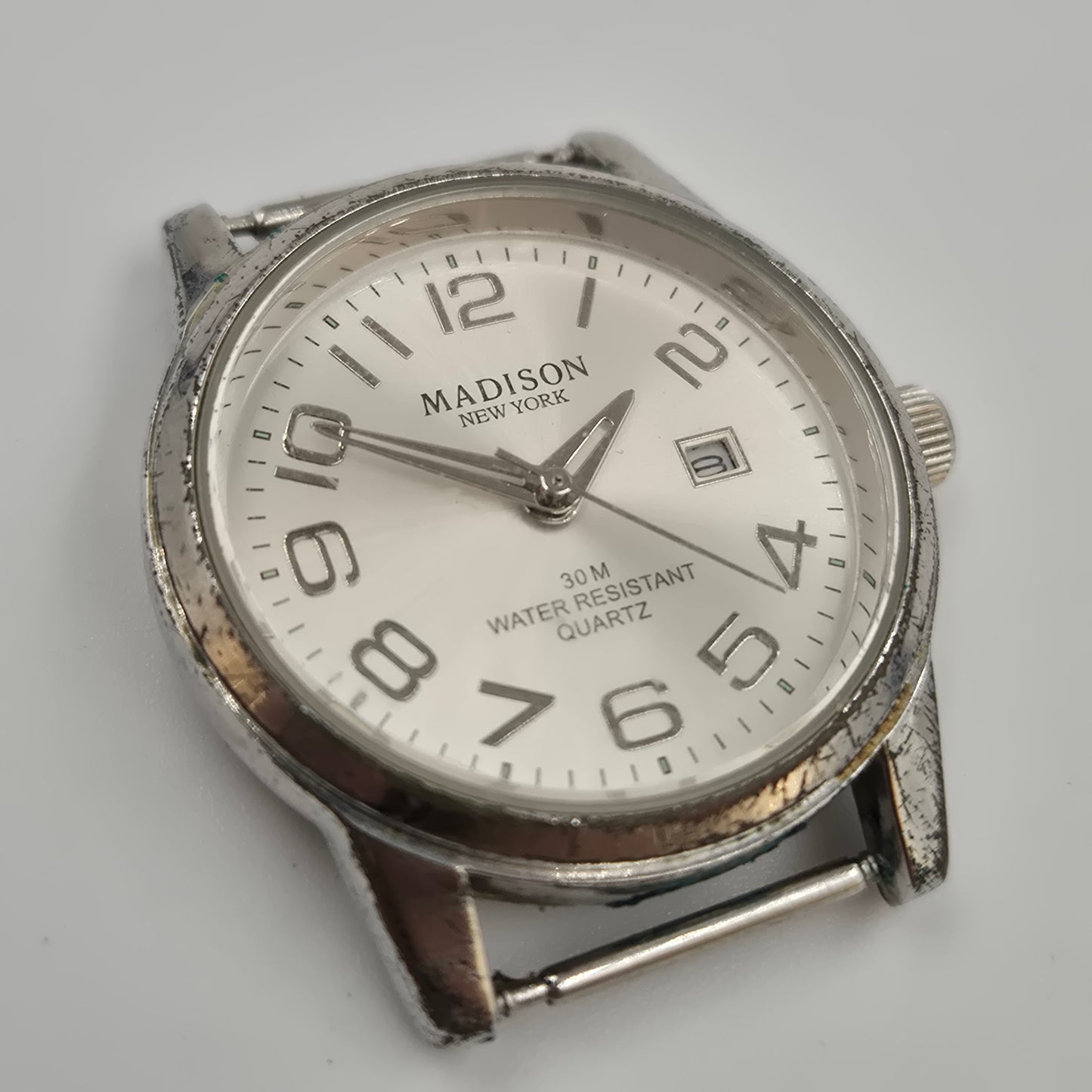 Klassische Madison New York Herren Uhr – Silbernes Zifferblatt
