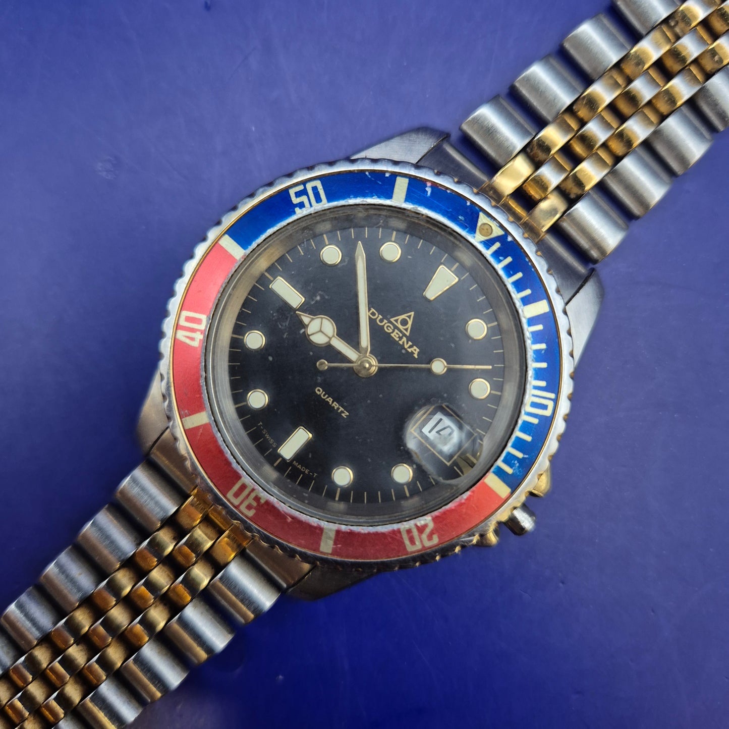 Klassische Dugena Herren Uhr – Sportliches Design mit Pepsi-Lünette