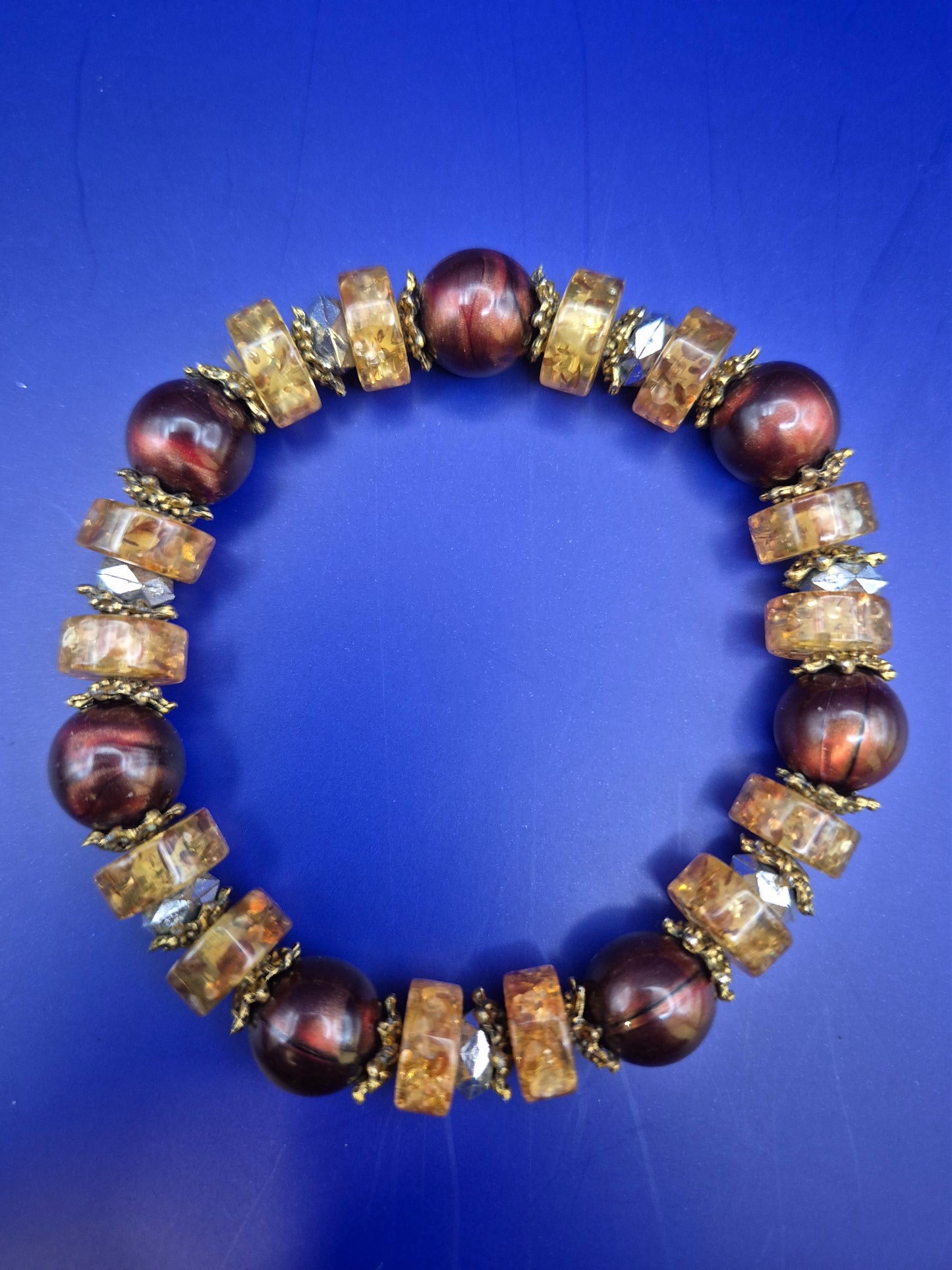Stilvolles Perlen Armband in Braun und Amber – Eleganter Vintage Look