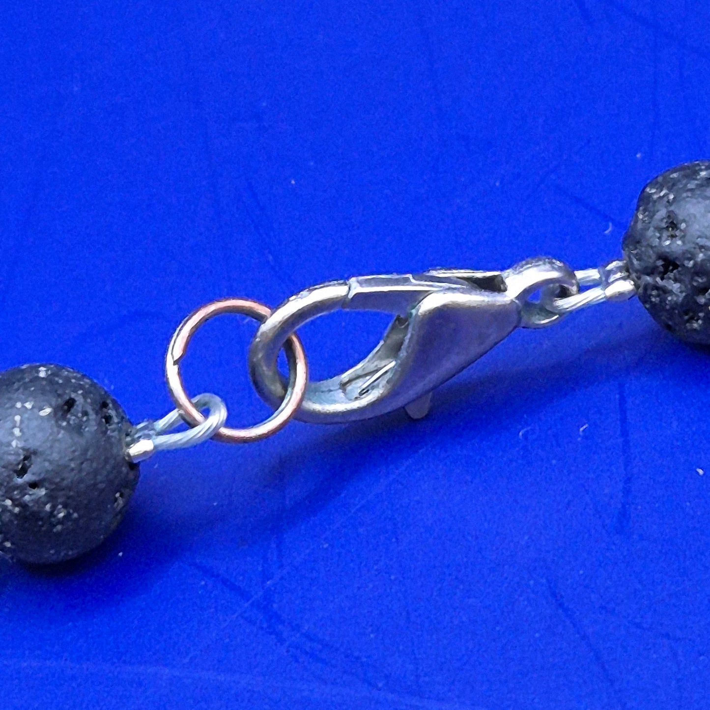 Boho Lavastein Kette mit Türkis Elementen und Strass