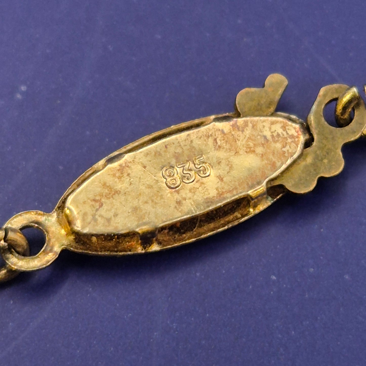 Elegante Vintage Kugel-Kette mit Verlauf Optik