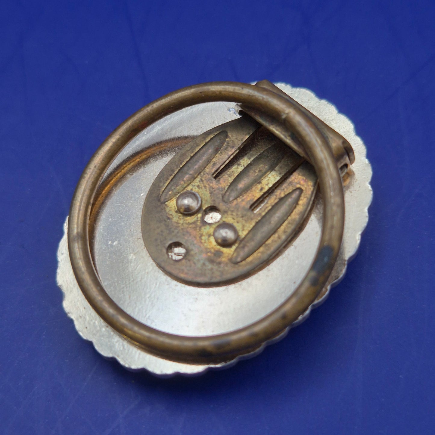 Vintage Cameo Brosche mit Damenprofil in Goldoptik