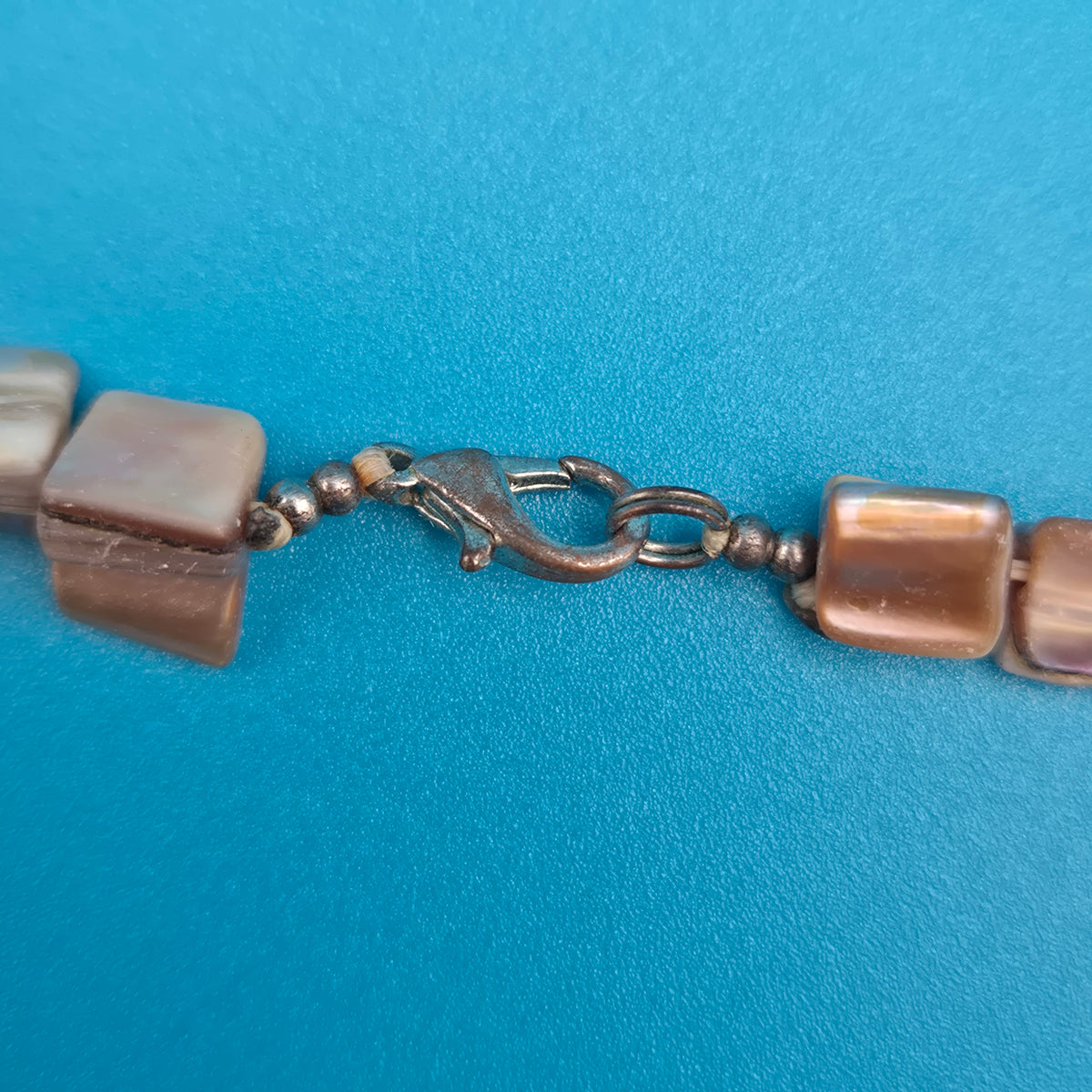 Elegante Vintage Kette aus Perlmutt Elementen