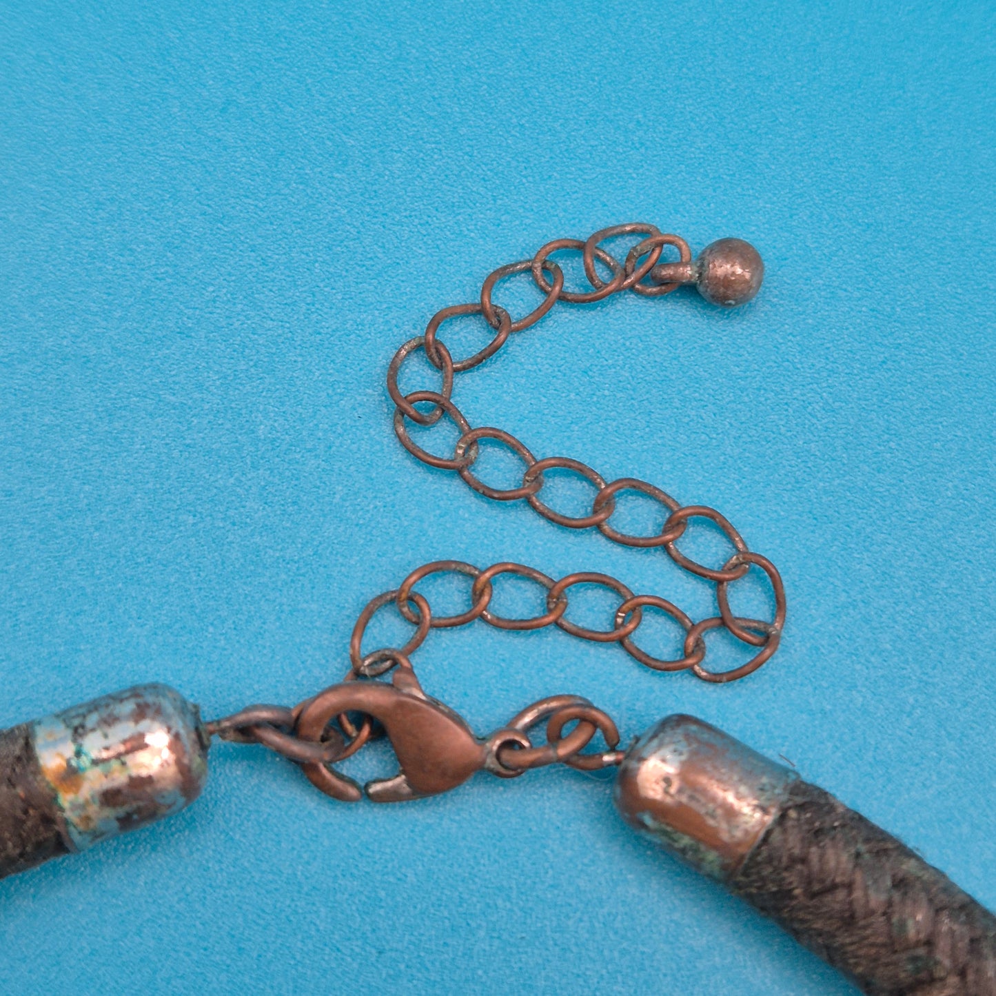 Vintage Statement-Kette mit zweireihigem Design & Kupfer-Optik