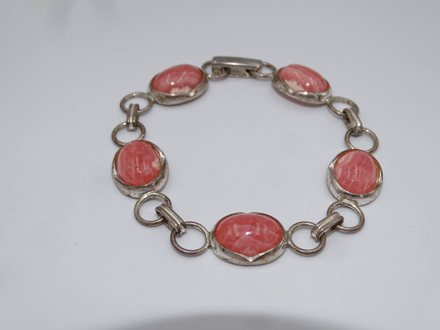 Silberarmband mit Rhodochrosit - 925 Silber