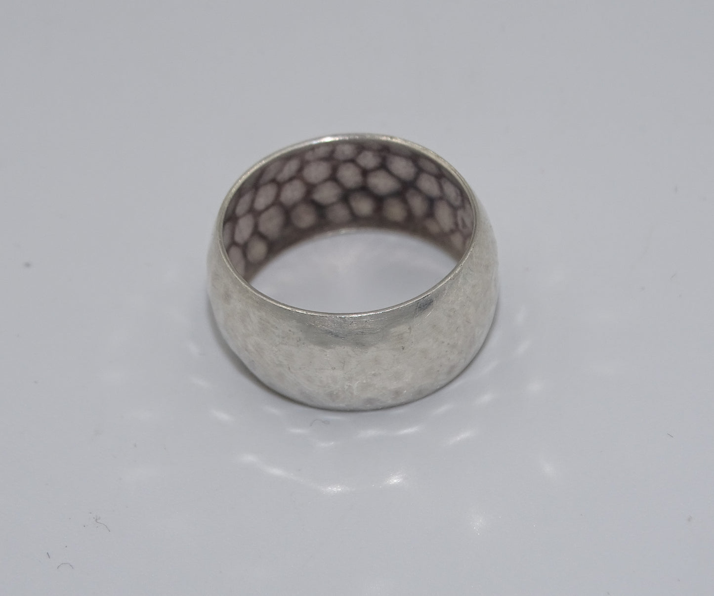 Vintage Gehämmerter 835er Silberring - Größe 54