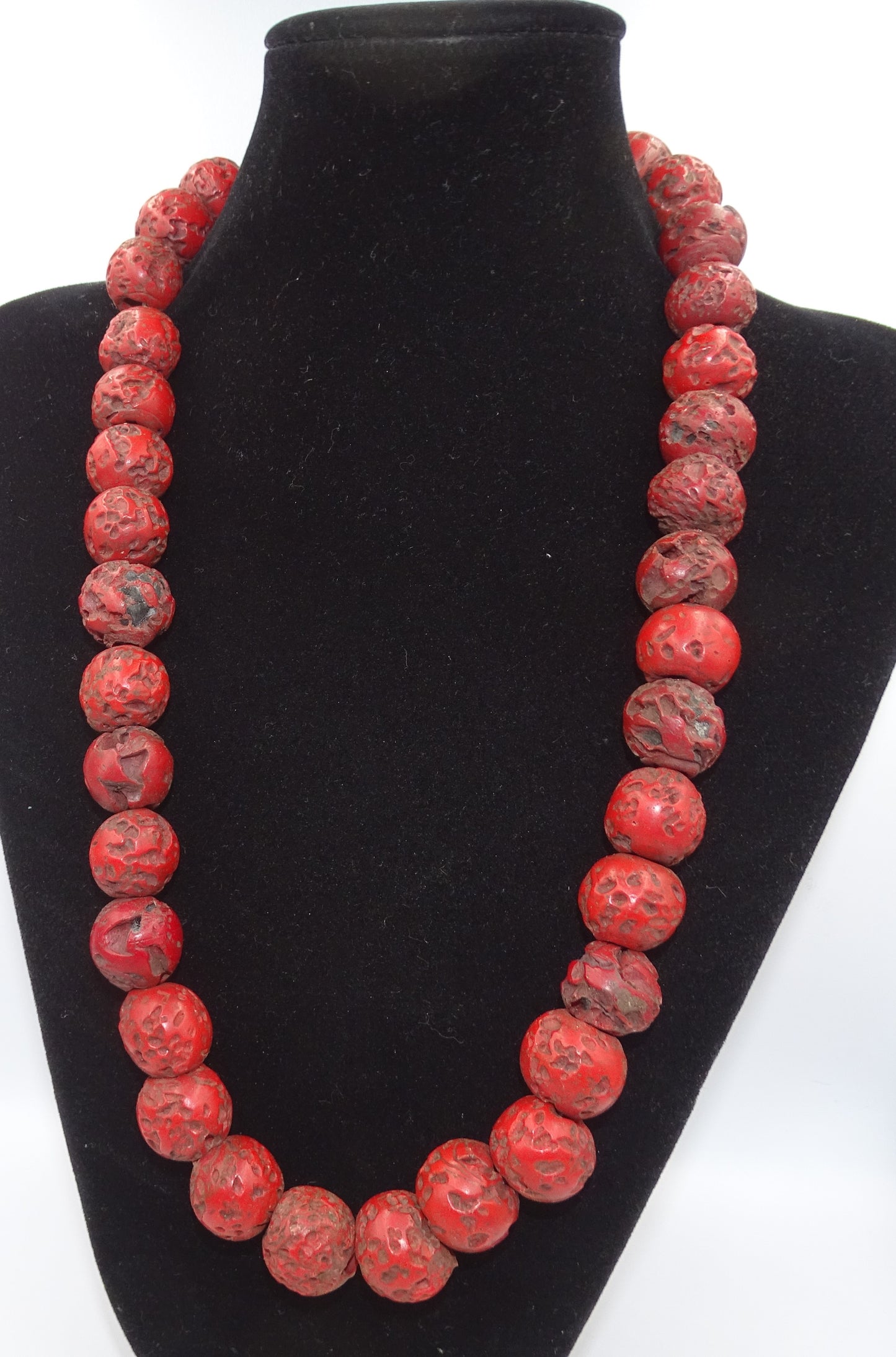 Vintage Afrikanische Halskette im Bambus-Korallen-Look