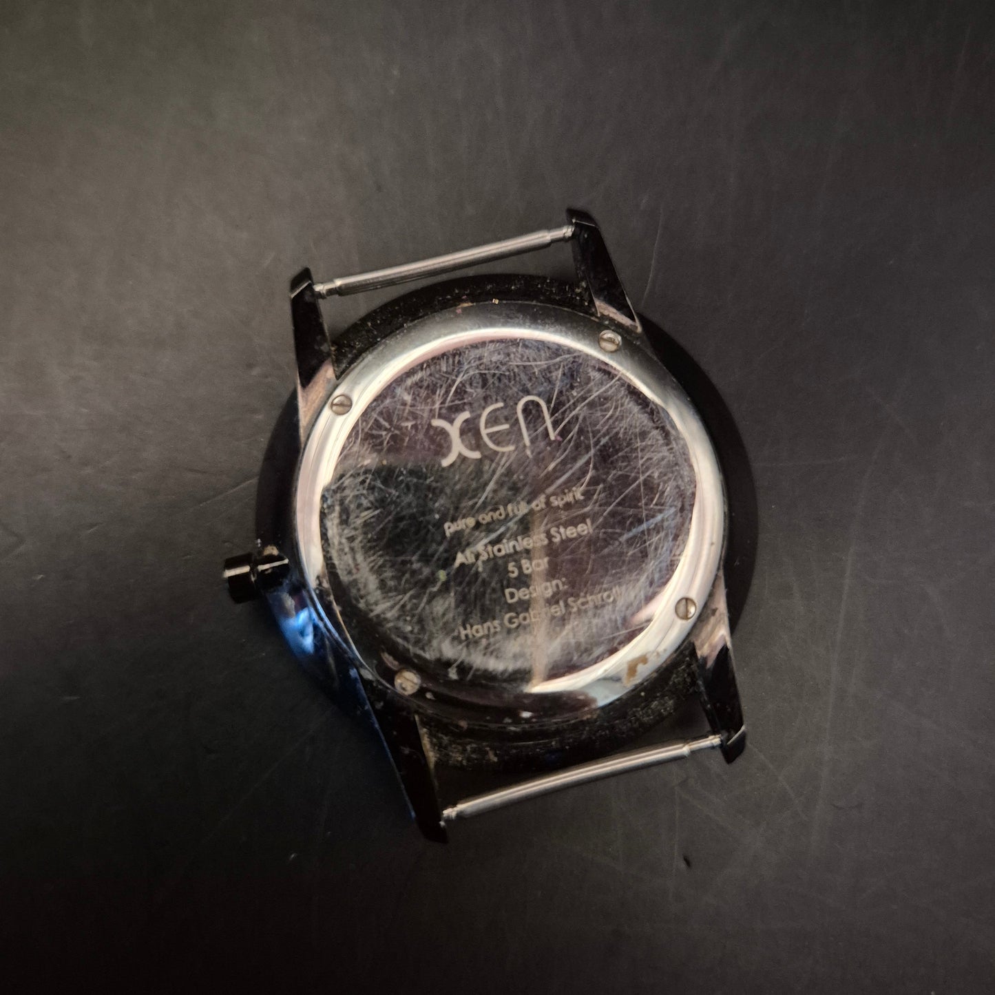 Minimalistische XEN Unisex Armbanduhr Schwarz Edelstahl - Bild 5