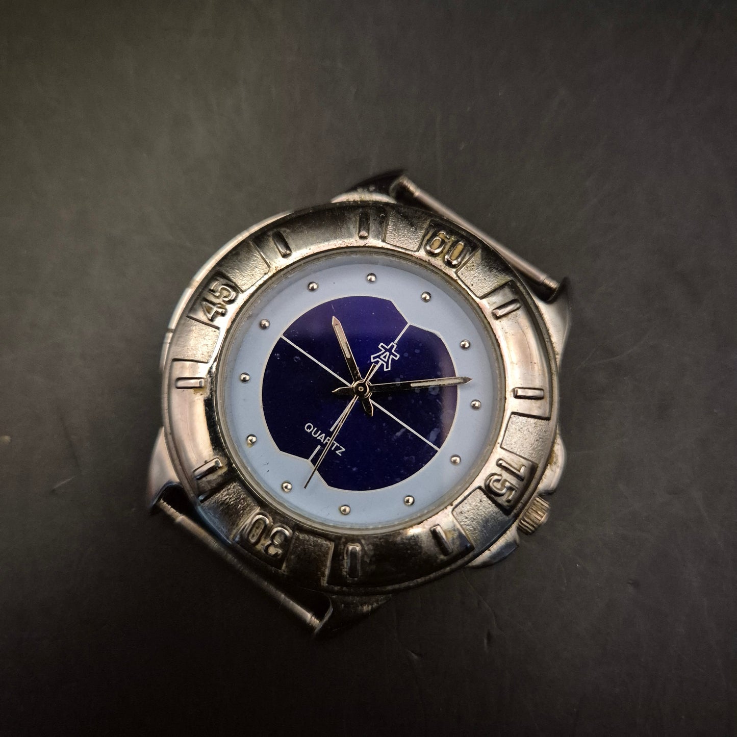 Robuste Vintage Herren Armbanduhr mit blauem Zifferblatt, Quarz - Bild 5