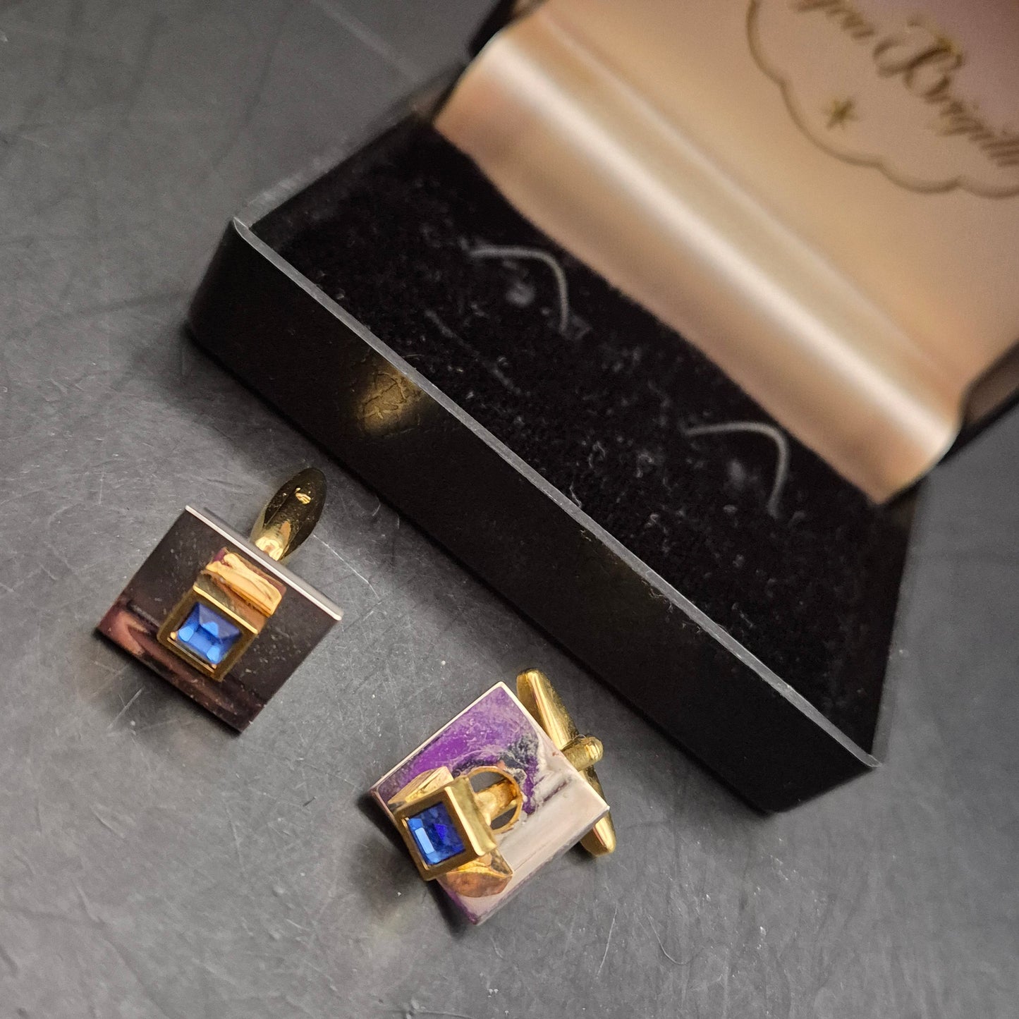 Elegante Manschettenknöpfe von Bijou Brigitte mit blauen Steinen - Bild 6