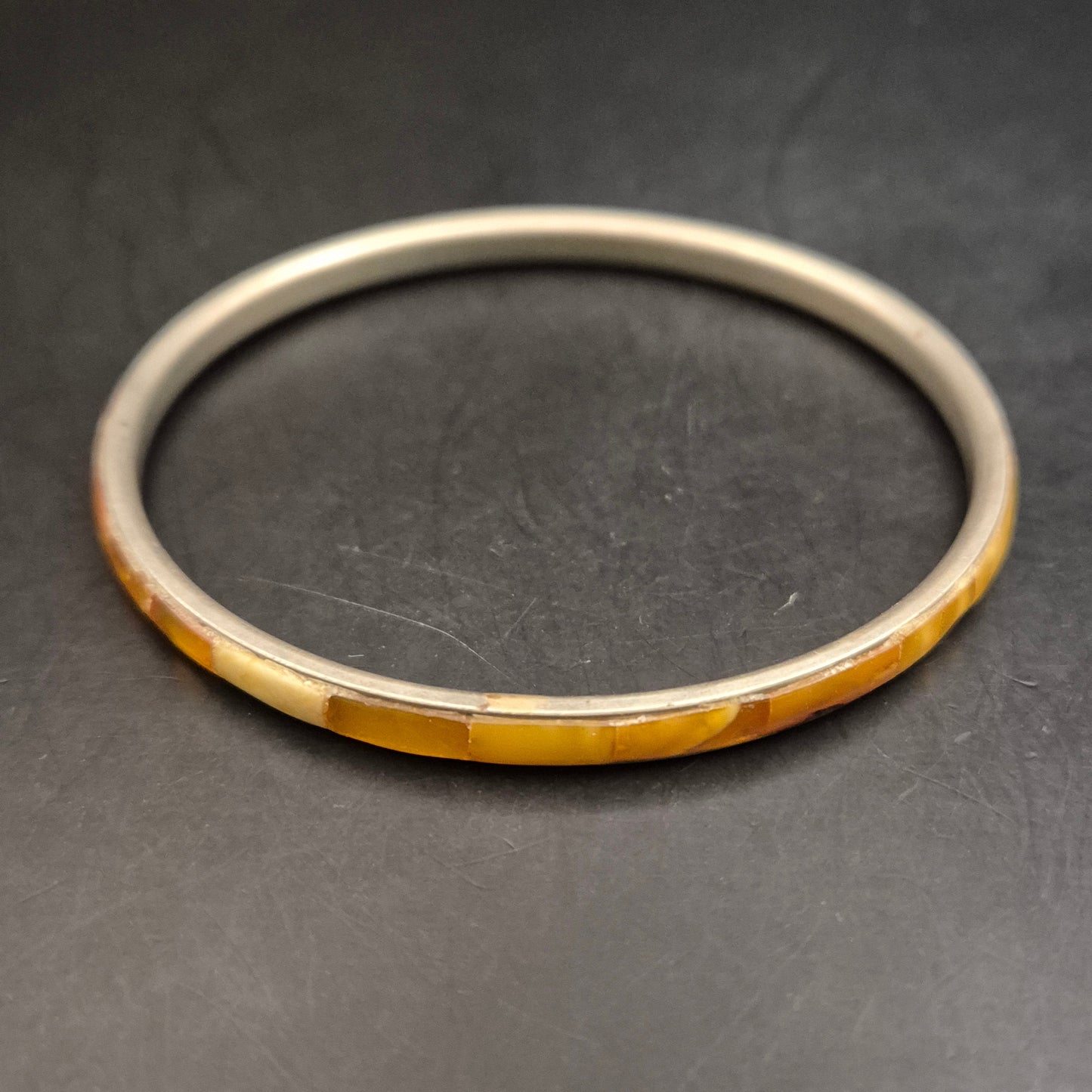 Vintage Armreif mit Bernstein-Inlays - Eleganter Damenschmuck - Bild 5