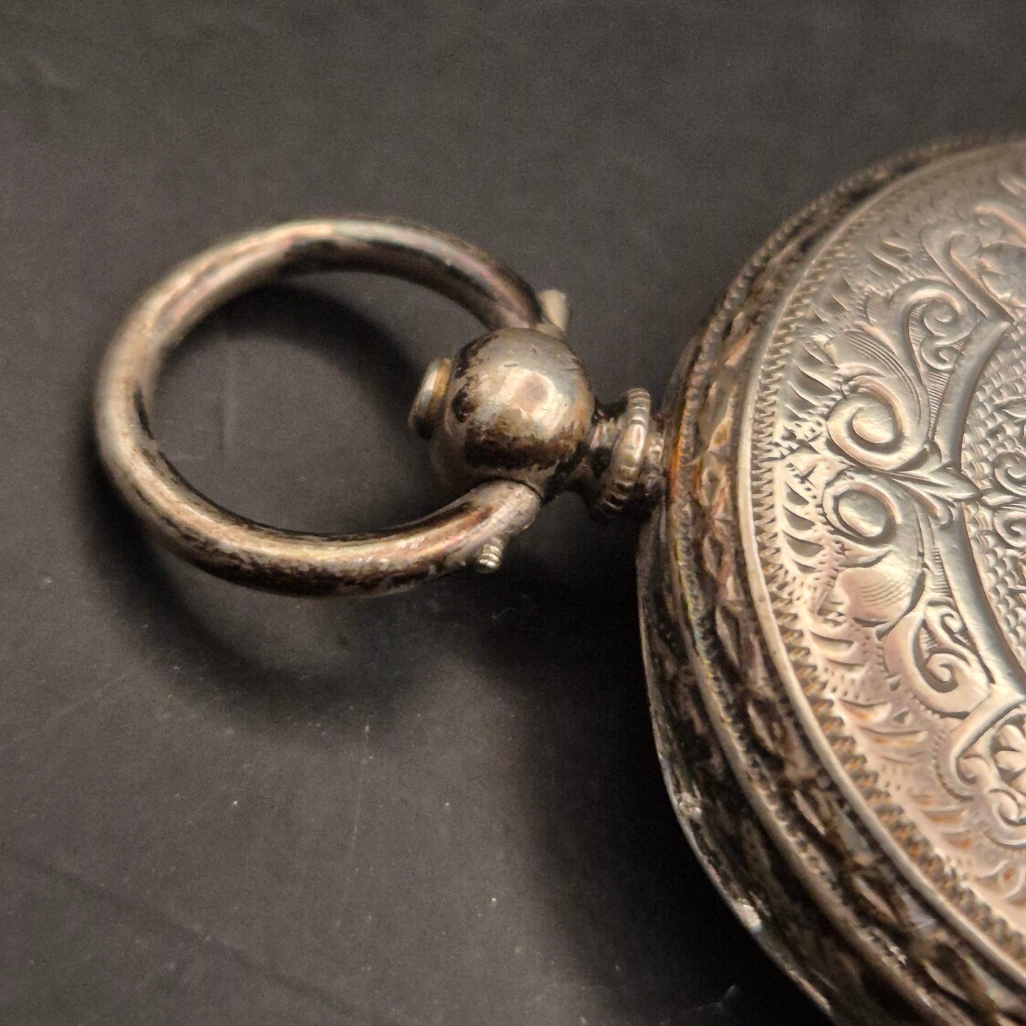 Vintage Taschenuhr Silberfarben mit römischen Ziffern – FES4826 - Bild 8