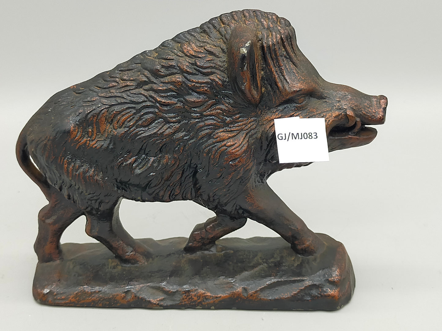 Massive Wildschwein Skulptur Bronze Dekoration – Rustikaler Keiler