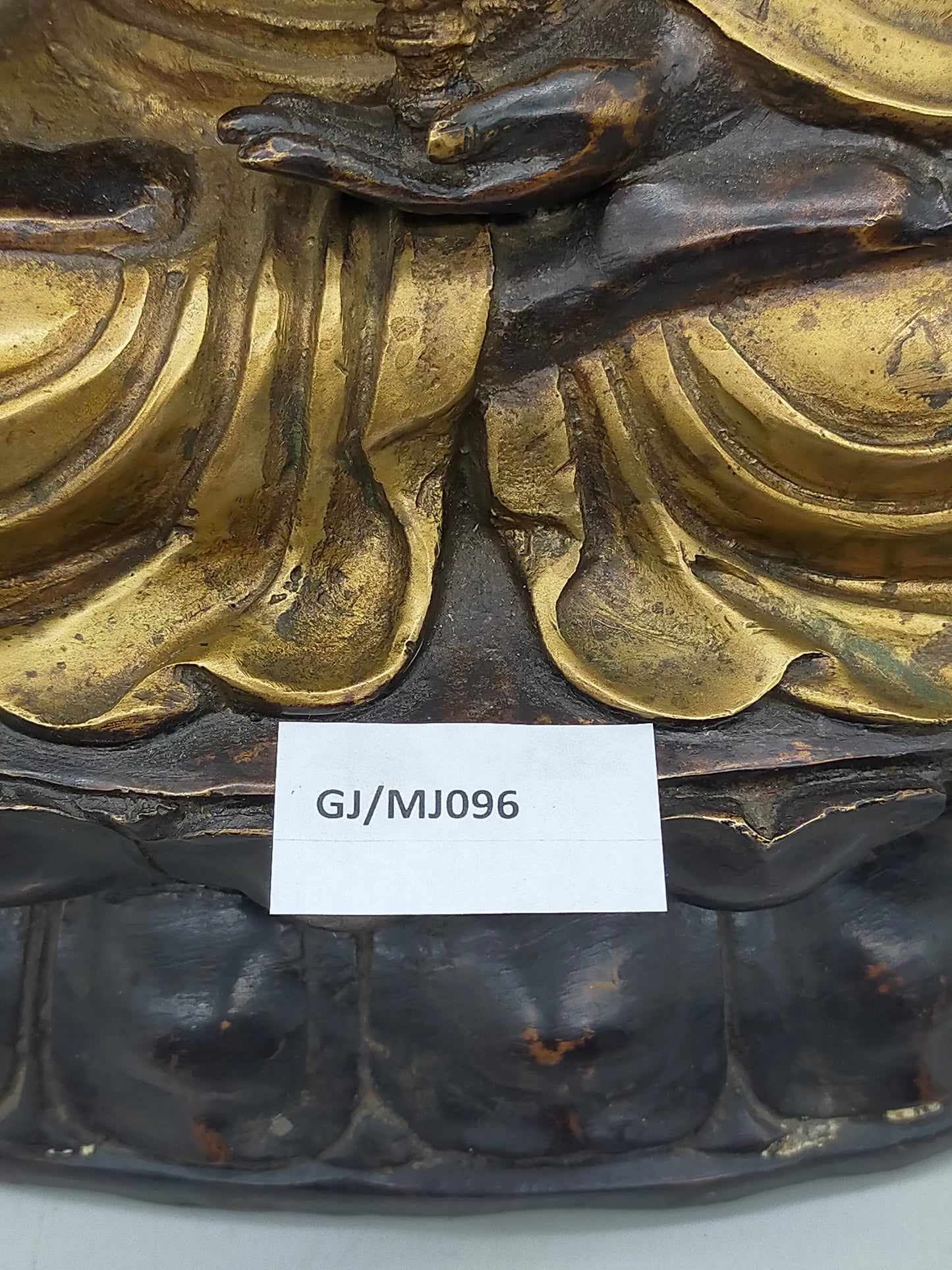Antike Doppel-Buddha Statue – Spirituelle Kunst aus Bronze & Gold-Finish