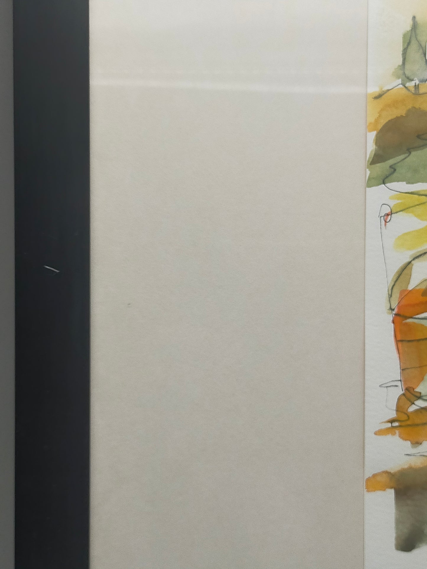 Original Aquarell M. Krannov – Bäuerin am Brunnen im Holzrahmen