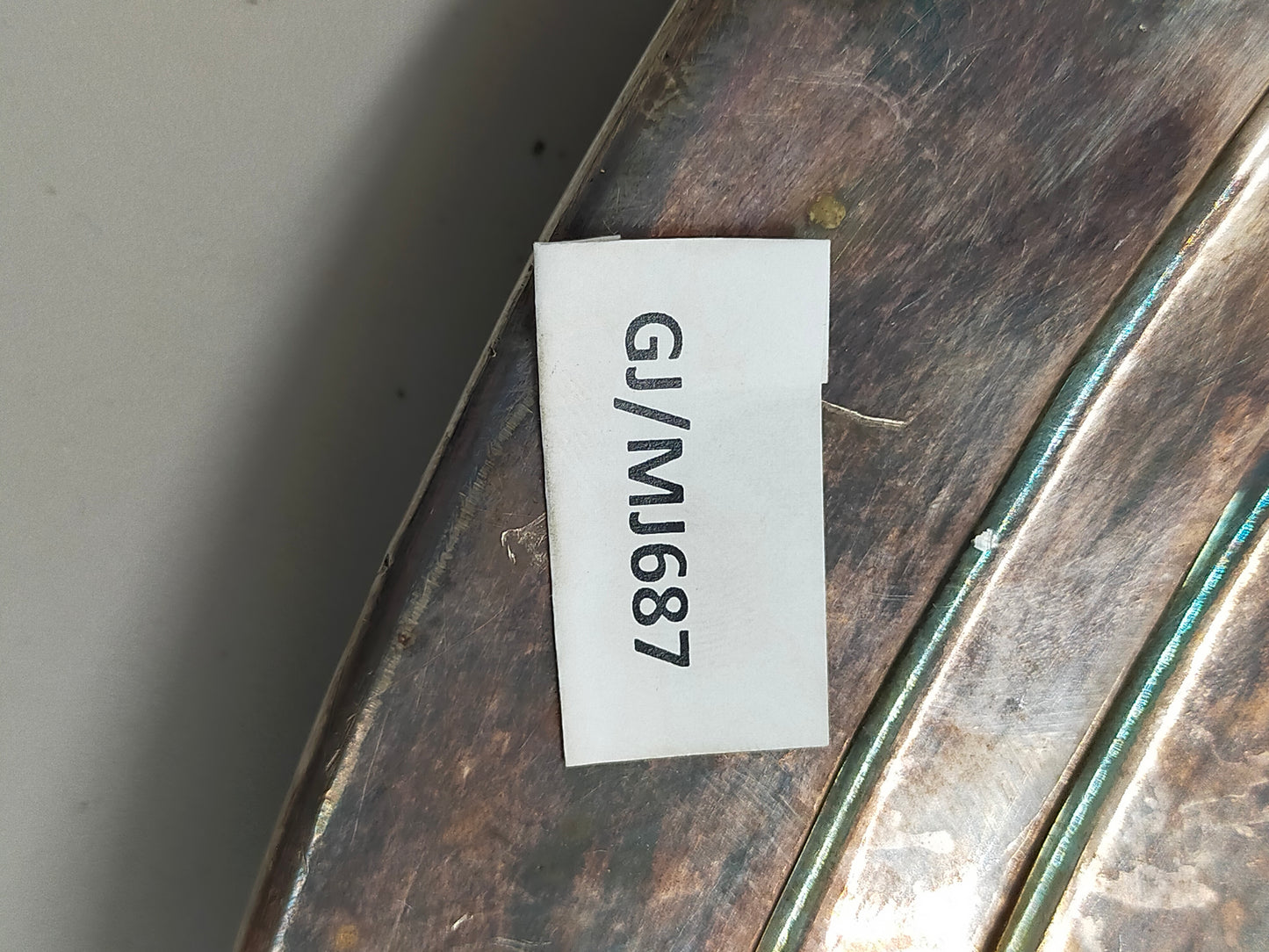 Jugendstil Wandteller Versilbert Profil einer Frau mit Mohnblumen