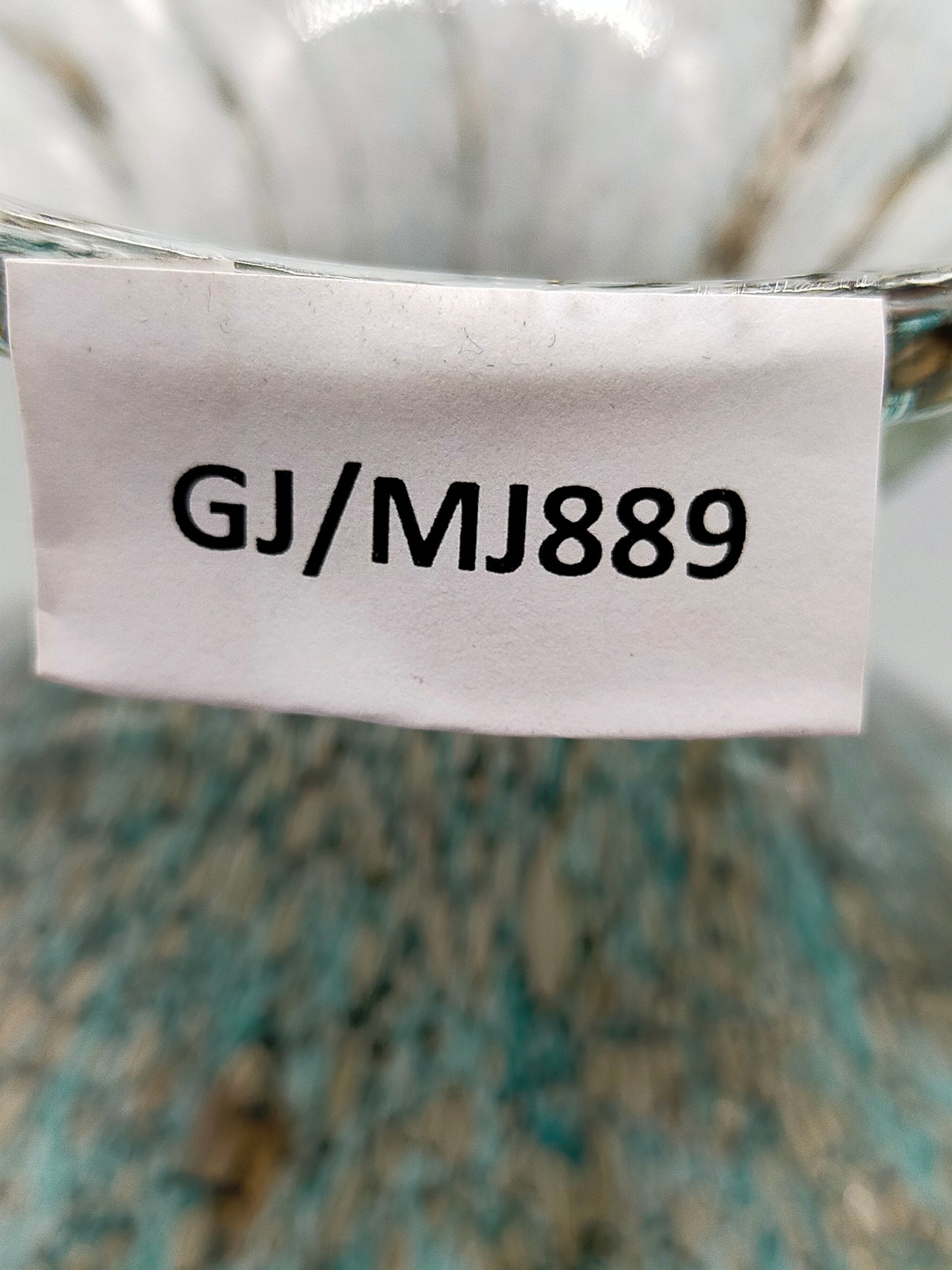 Murano Stil Glas Krug in Türkis Kunstvoller Krug mit Henkel