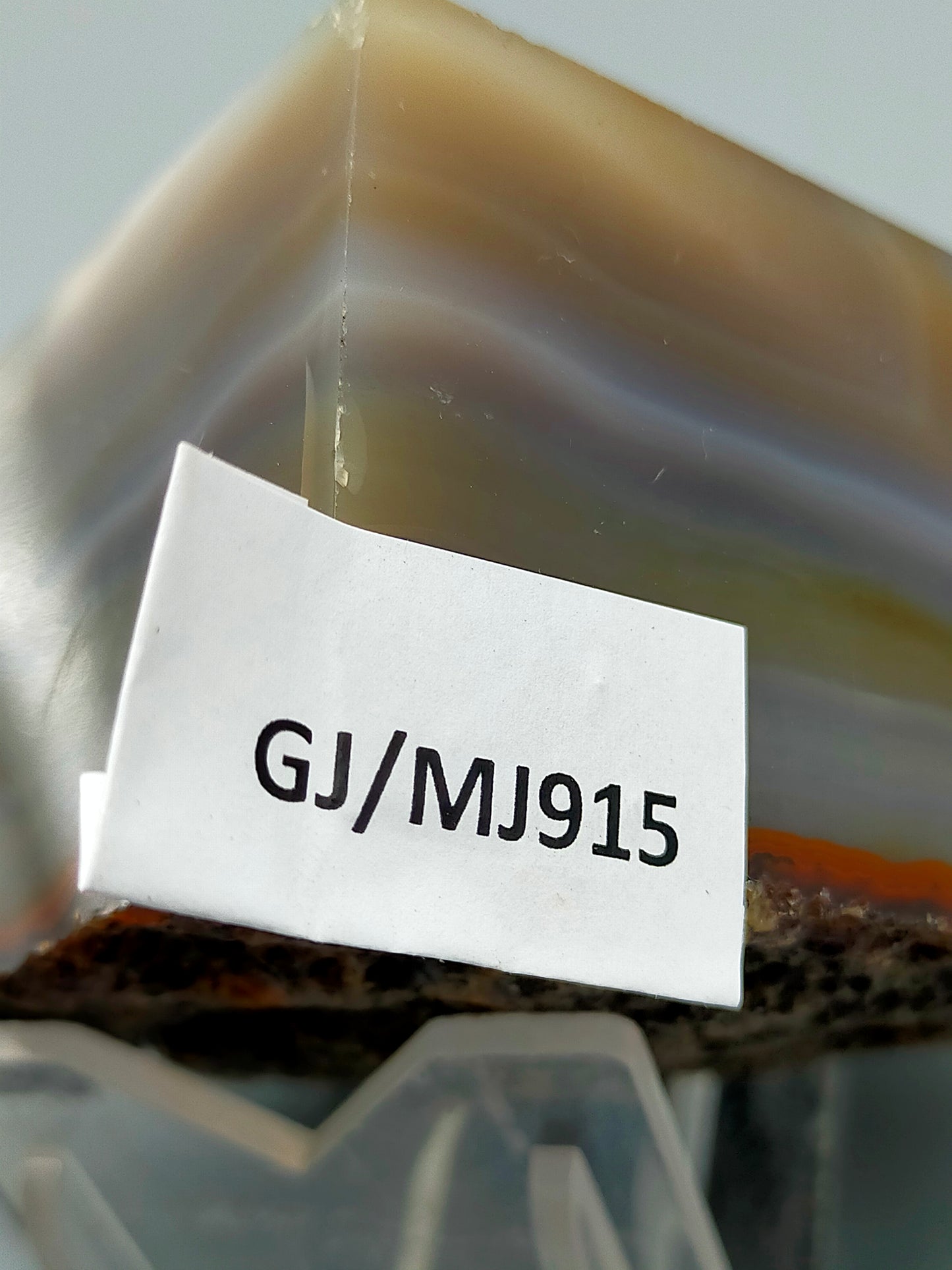 Polierte Achat Scheibe Natürliches Mineral Segment mit Bänderung